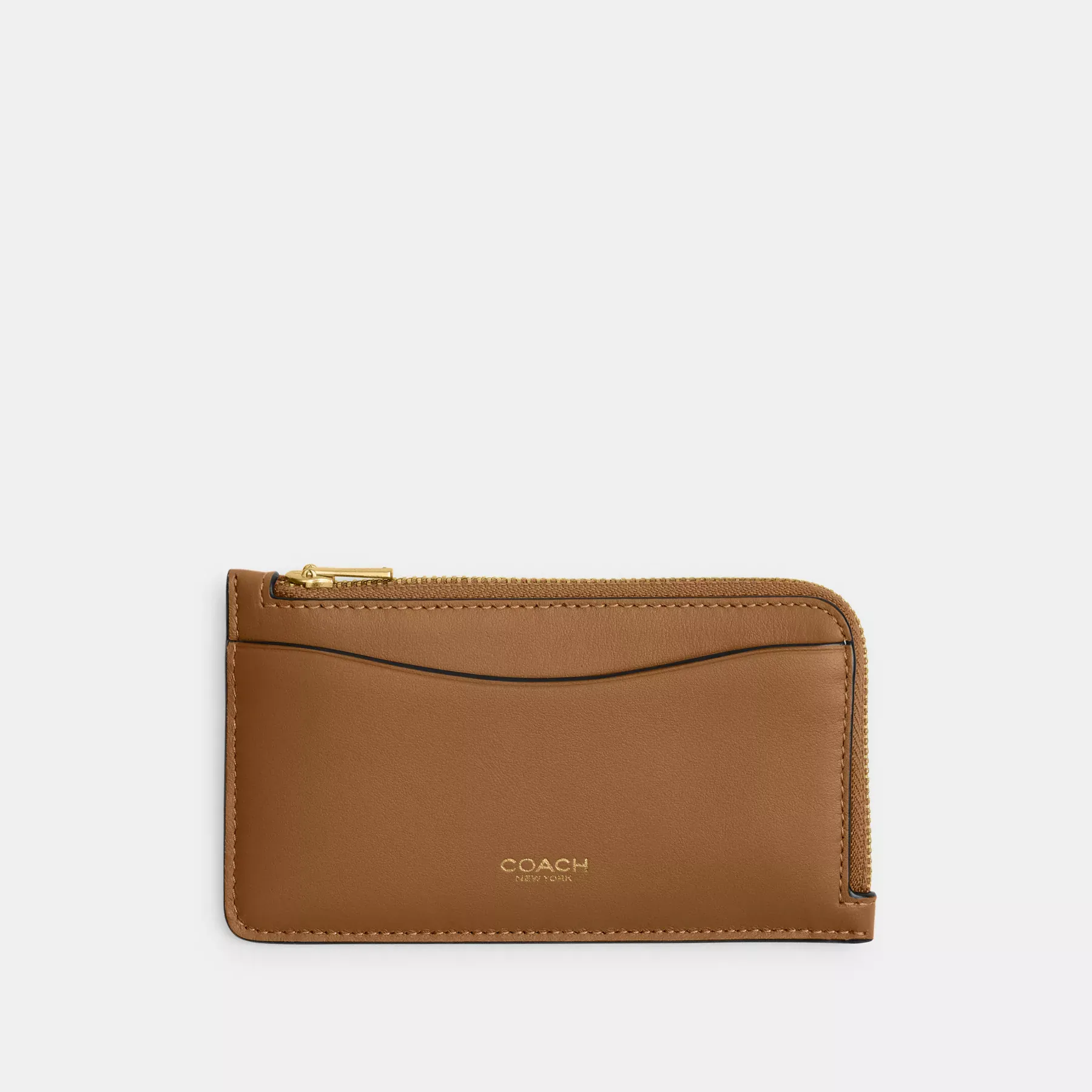 COACH New York Zip Card-fodral Honungsbrunt