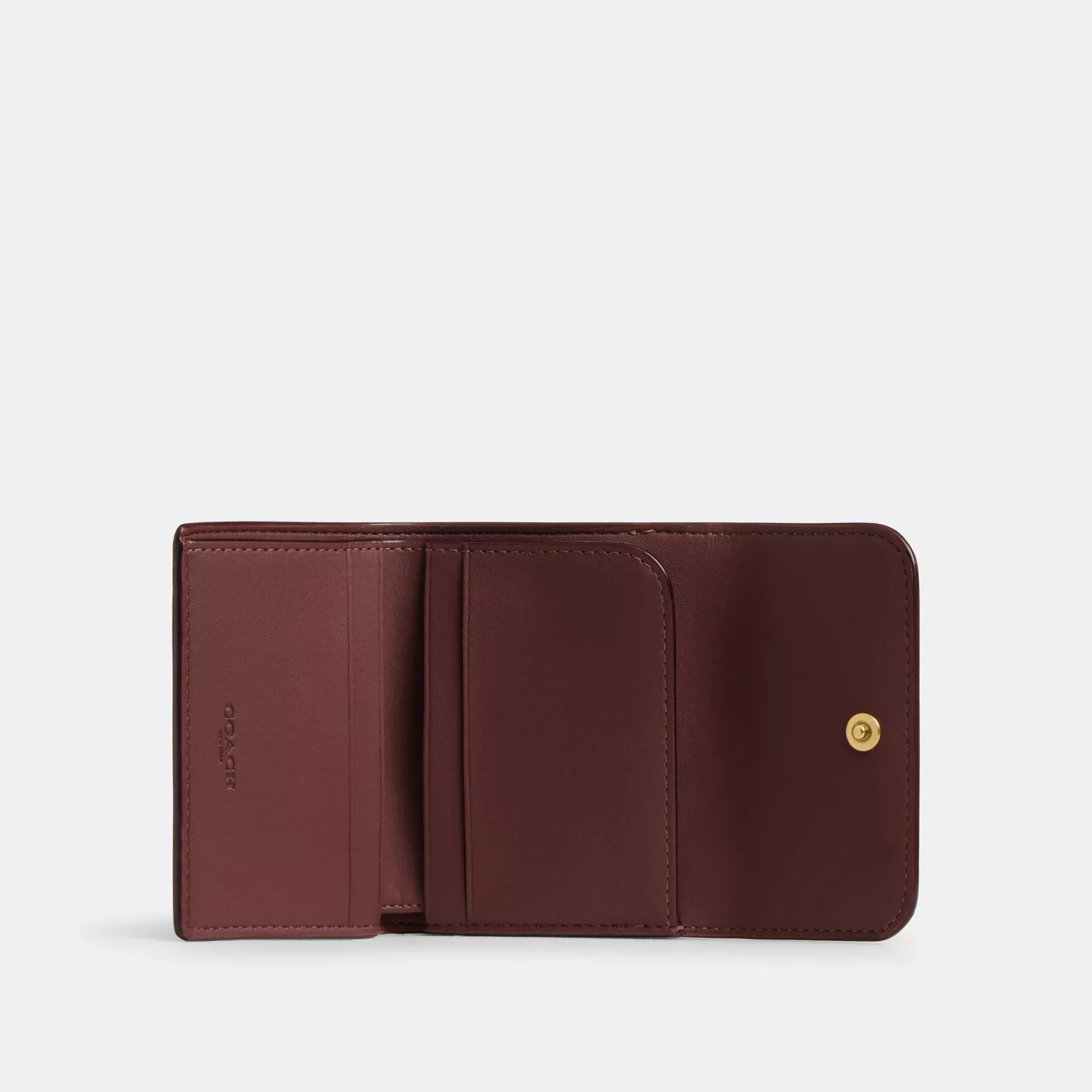 COACH Nödvändig korthållarplånbok i signaturduk Tan Caramel COACH Nödvändig korthållarplånbok i signaturduk Tan Caramel