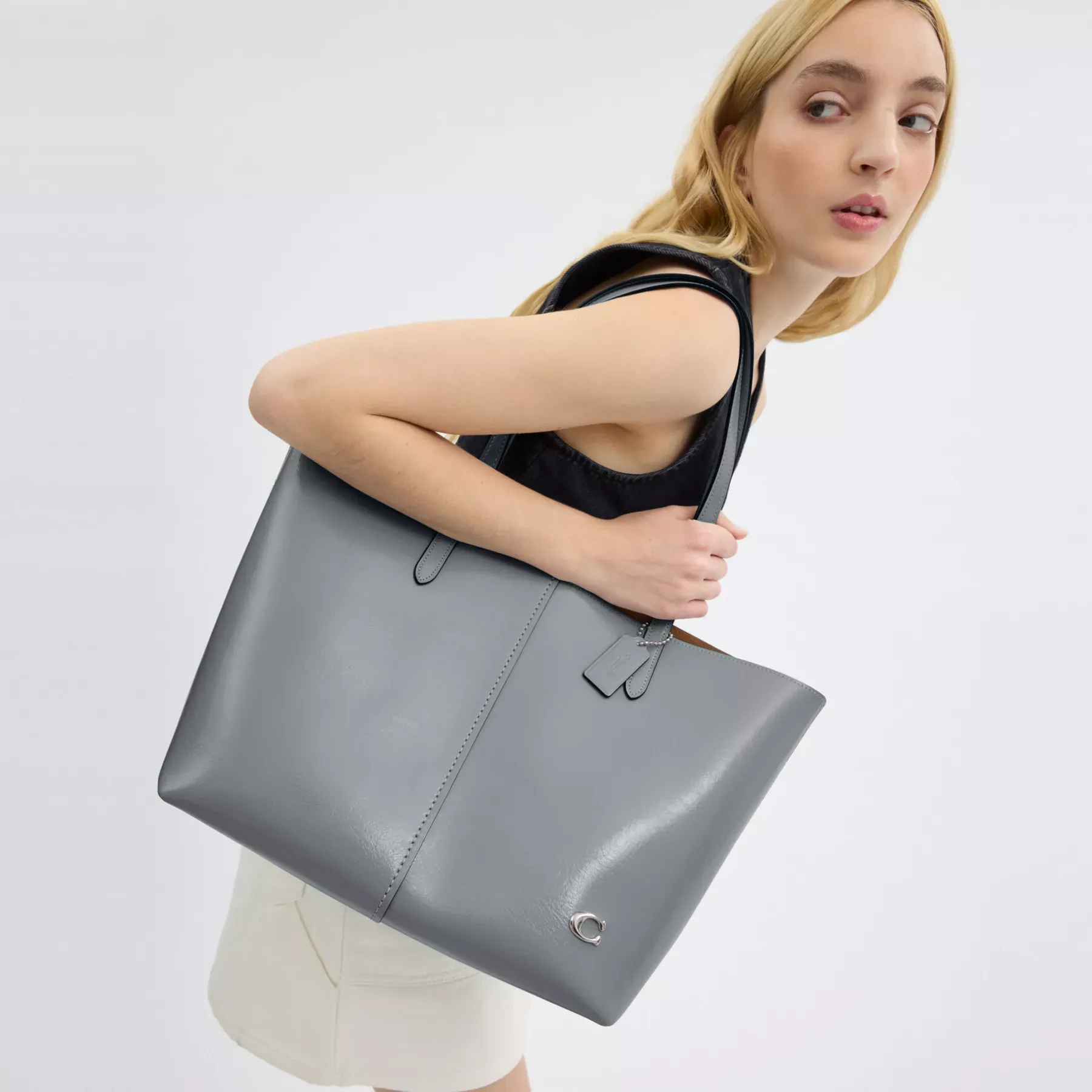 COACH North Tote Bag 32 Grå Blå COACH North Tote Bag 32 Grå Blå