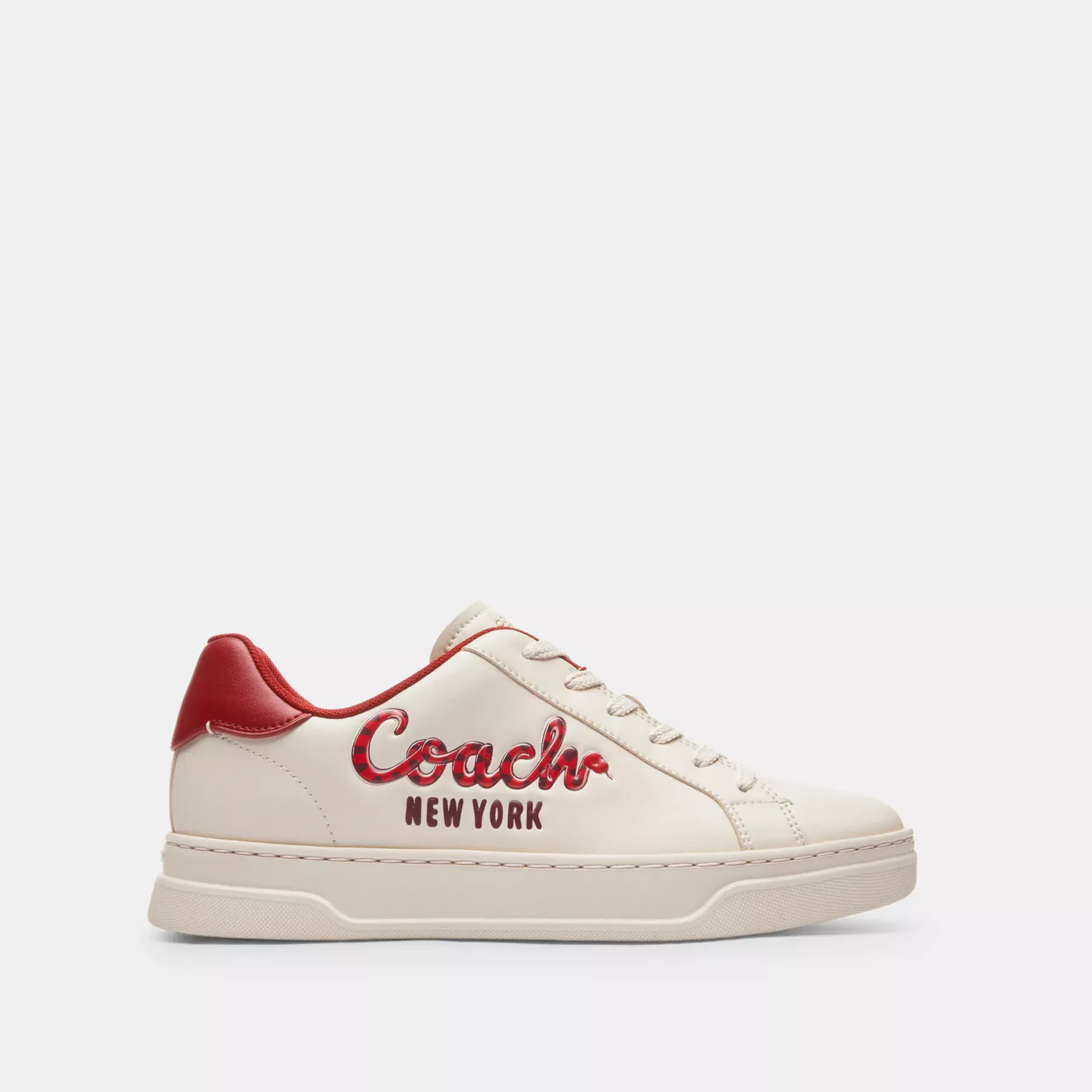 COACH Nyår High Line Sneaker Med Coach Snake Script Chalk Multi COACH Nyår High Line Sneaker Med Coach Snake Script Chalk Multi