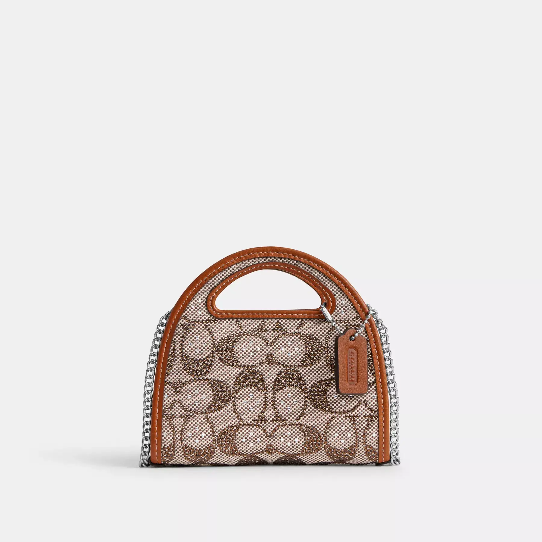 COACH Översta handtagskortfodral i kristallsignatur jacquard Brunnerad bärnsten COACH Översta handtagskortfodral i kristallsignatur jacquard Brunnerad bärnsten