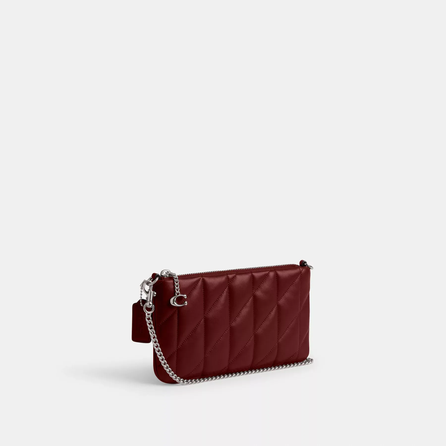 COACH Påse Väska Med Kuddquiltning Mörk Ruby COACH Påse Väska Med Kuddquiltning Mörk Ruby