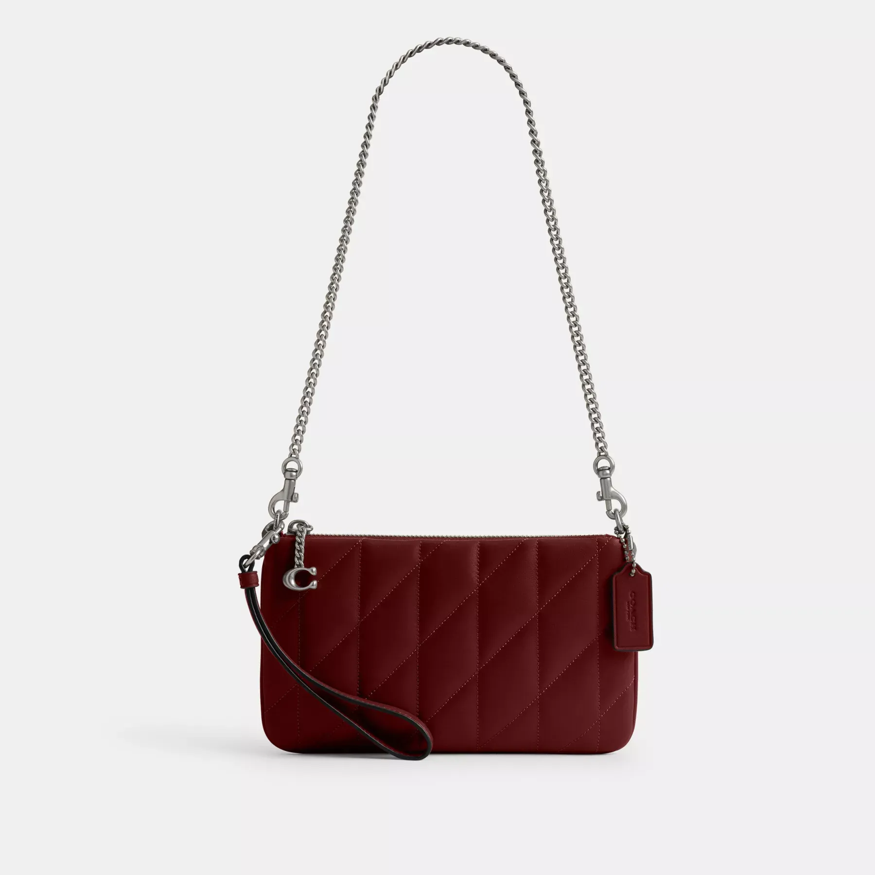 COACH Påse Väska Med Kuddquiltning Mörk Ruby COACH Påse Väska Med Kuddquiltning Mörk Ruby
