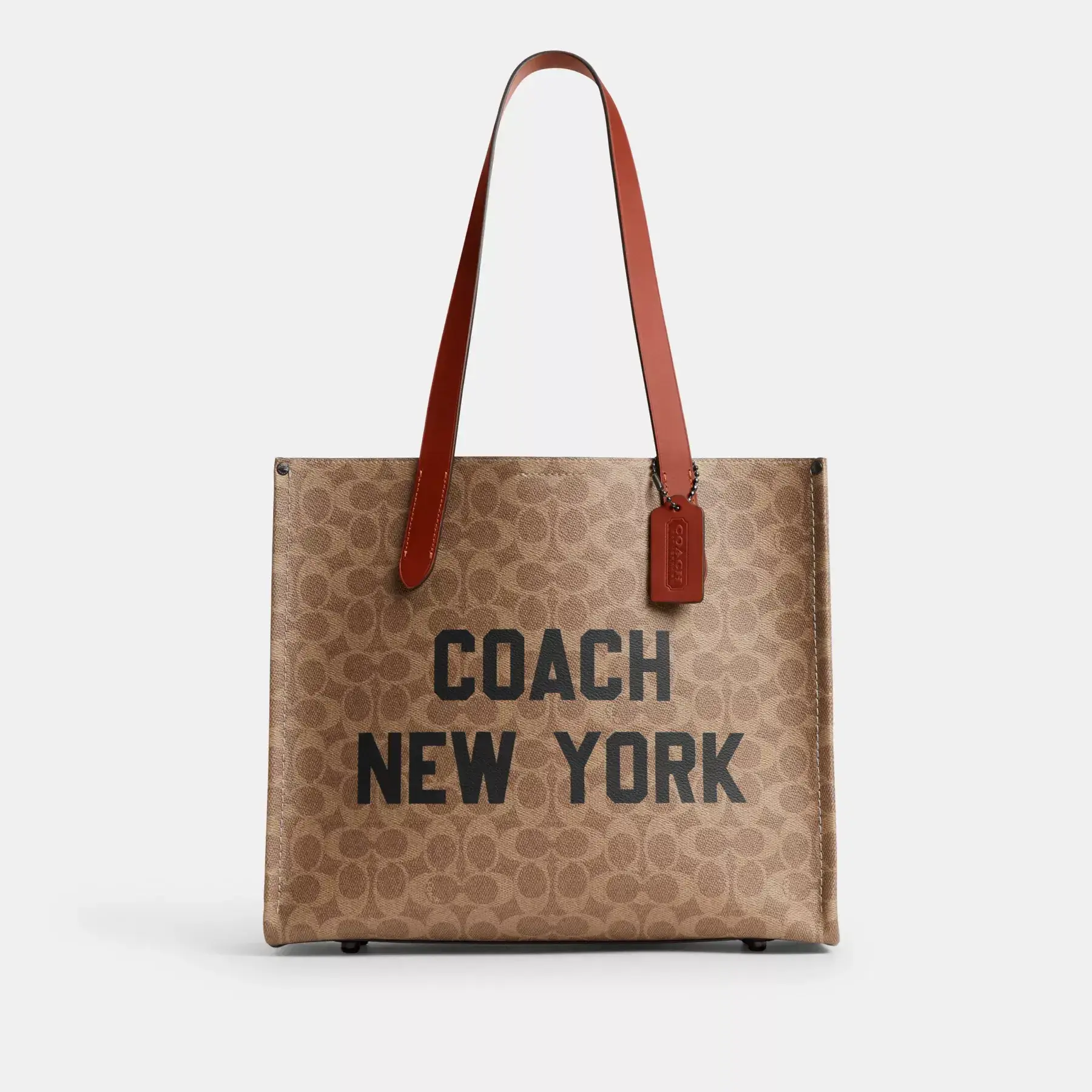 COACH Reläväska 34 i signaturduk med coachgrafik Tan Multi COACH Reläväska 34 i signaturduk med coachgrafik Tan Multi