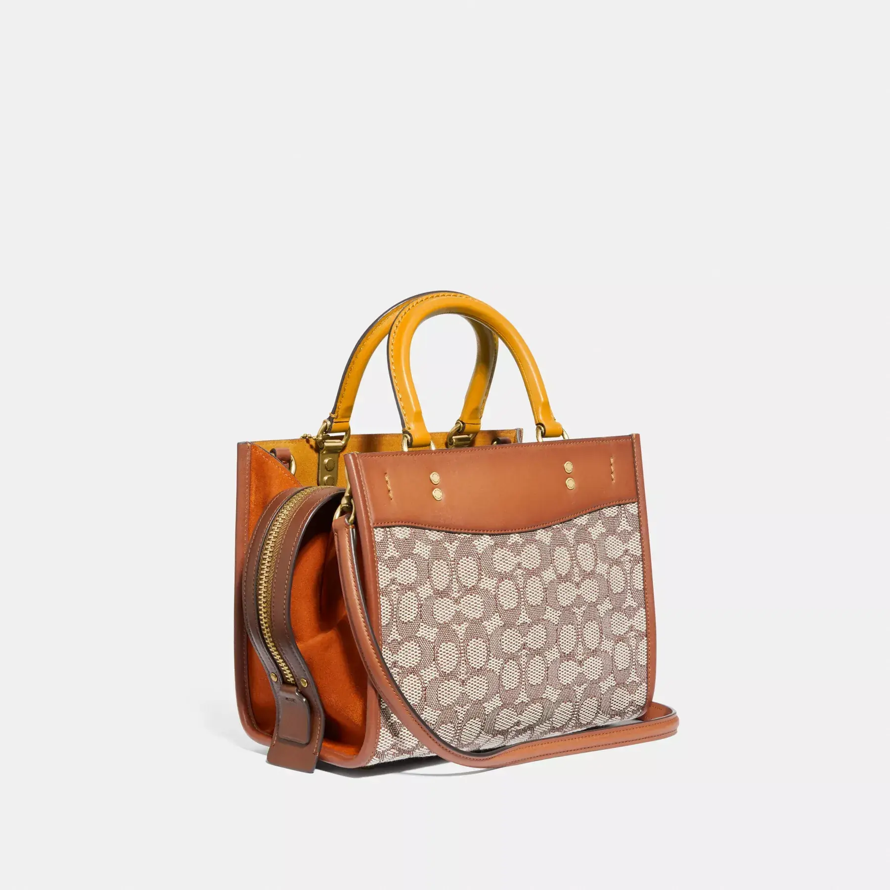 COACH Rogue 25 i signaturtextil jacquard Cocoa Burnished Amb