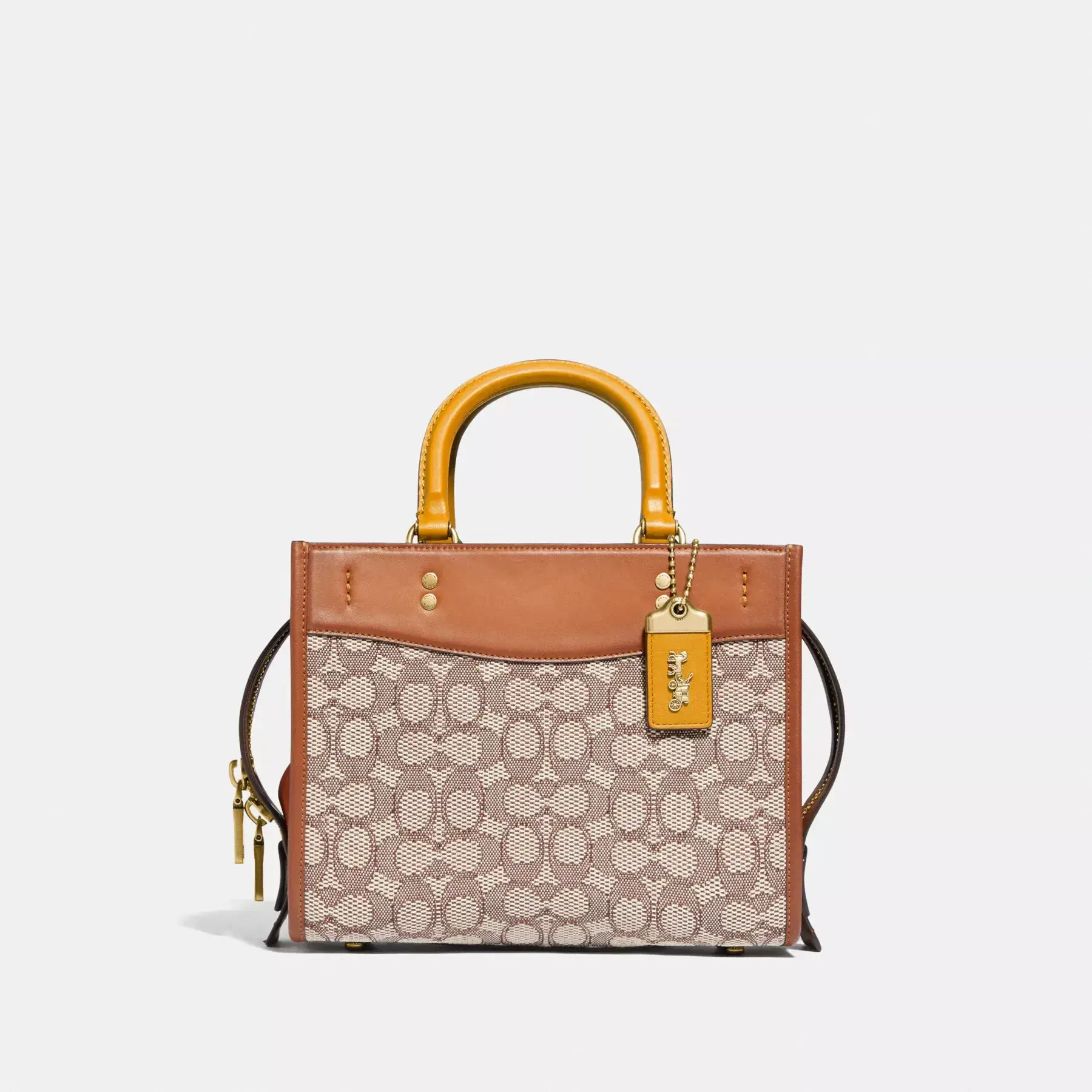 COACH Rogue 25 i signaturtextil jacquard Cocoa Burnished Amb