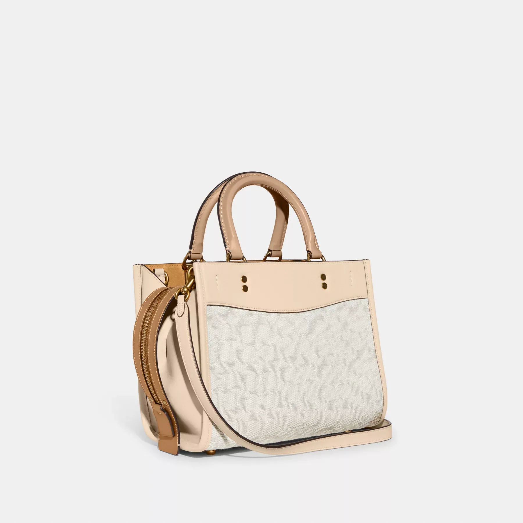 COACH Rogue 25 i signaturtextil jacquard Chalk Ivory Multi
