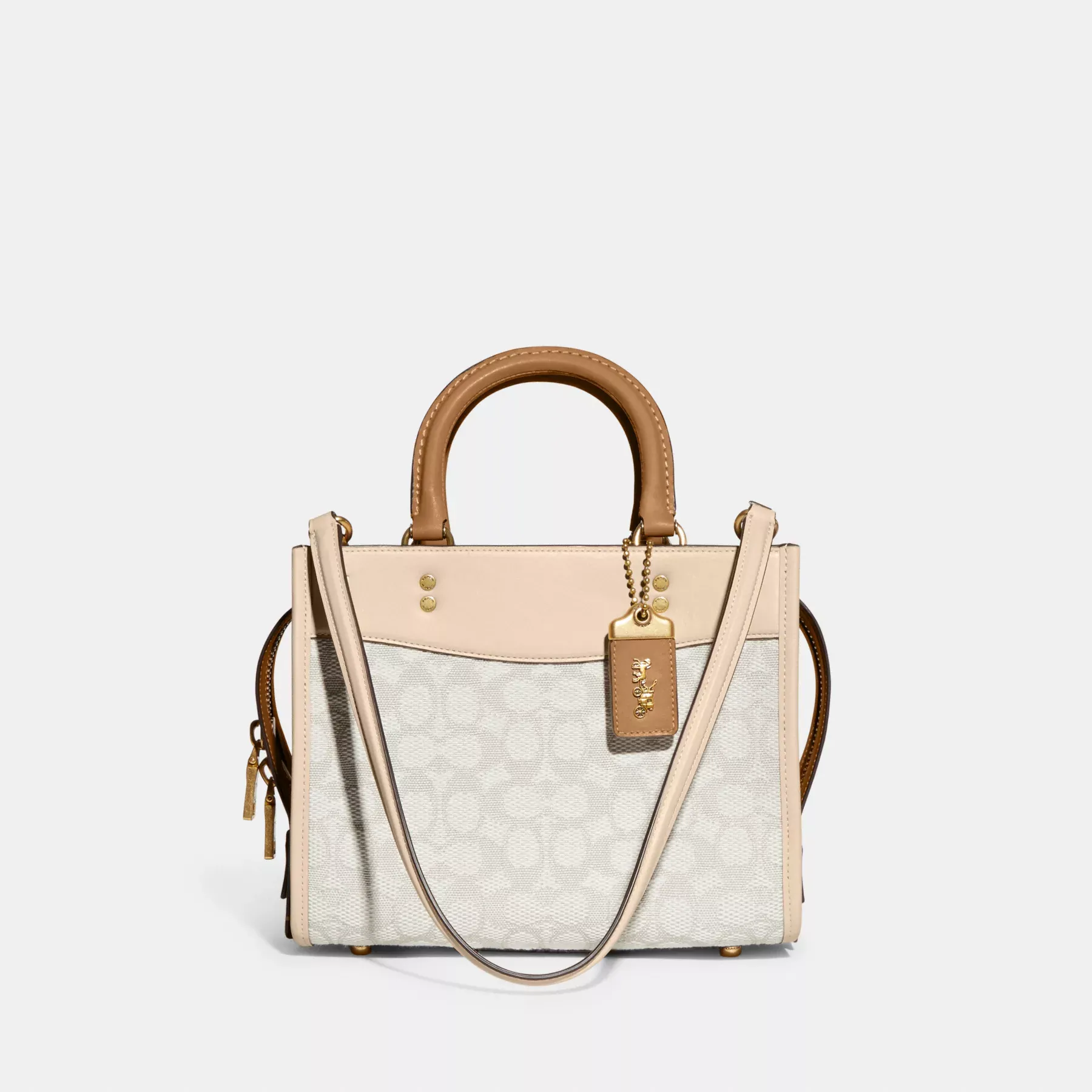 COACH Rogue 25 i signaturtextil jacquard Chalk Ivory Multi