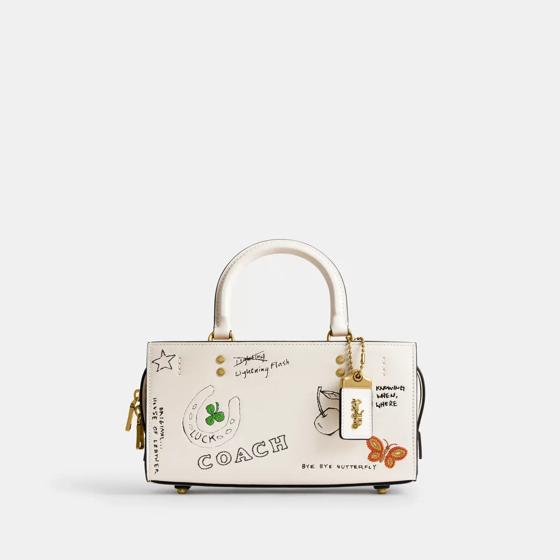COACH Rogue Bag 26 Med Skisstryck Chalk Multi COACH Rogue Bag 26 Med Skisstryck Chalk Multi
