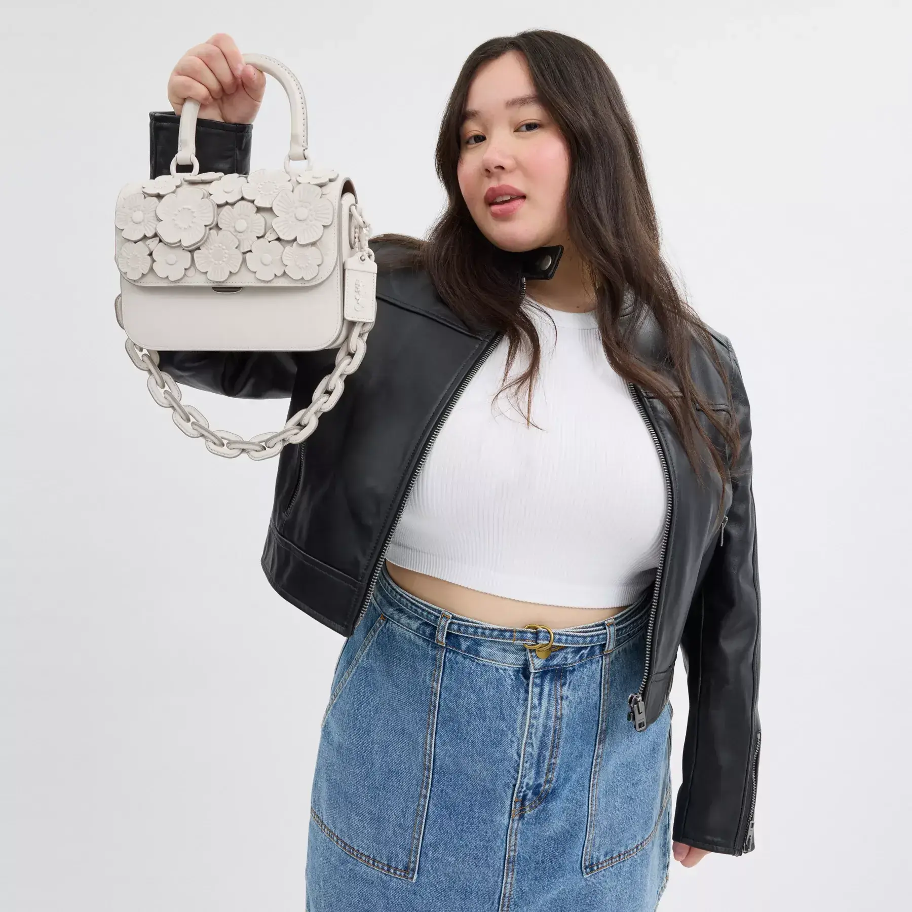 COACH Rogue Top Handle Bag Med Tea Rose Krita COACH Rogue Top Handle Bag Med Tea Rose Krita