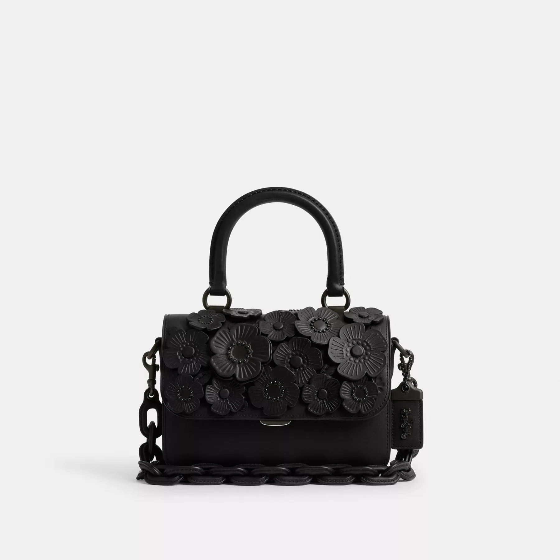 COACH Rogue Top Handle Bag Med Tea Rose Svart