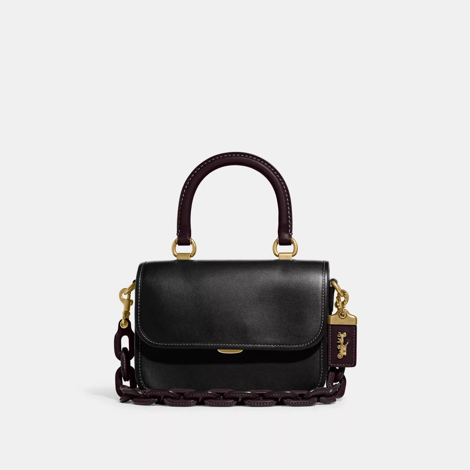 COACH Rogue Top Handtag I Colorblock Svart Multi COACH Rogue Top Handtag I Colorblock Svart Multi