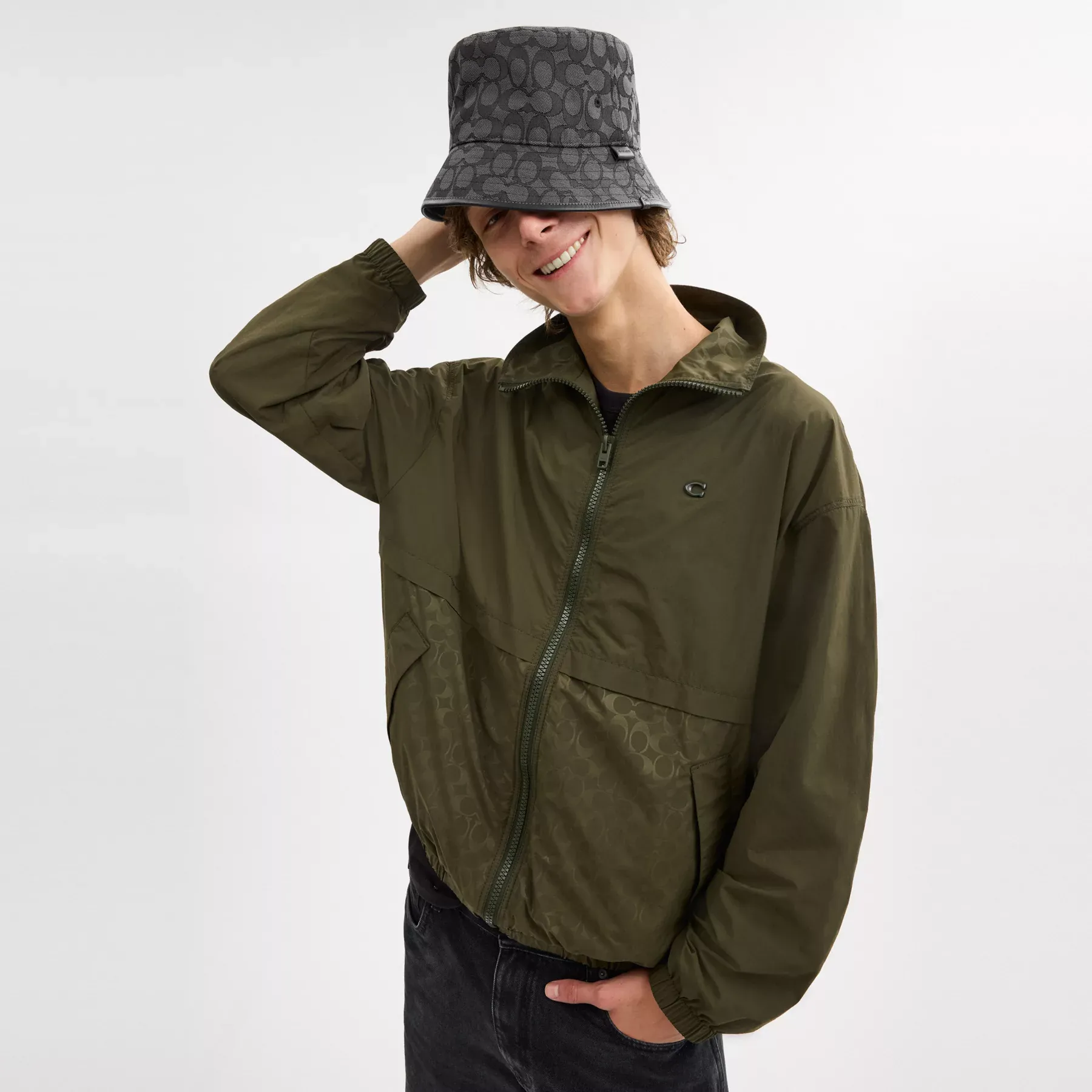 COACH Signatur Jacquard Bucket Hat Kol COACH Signatur Jacquard Bucket Hat Kol
