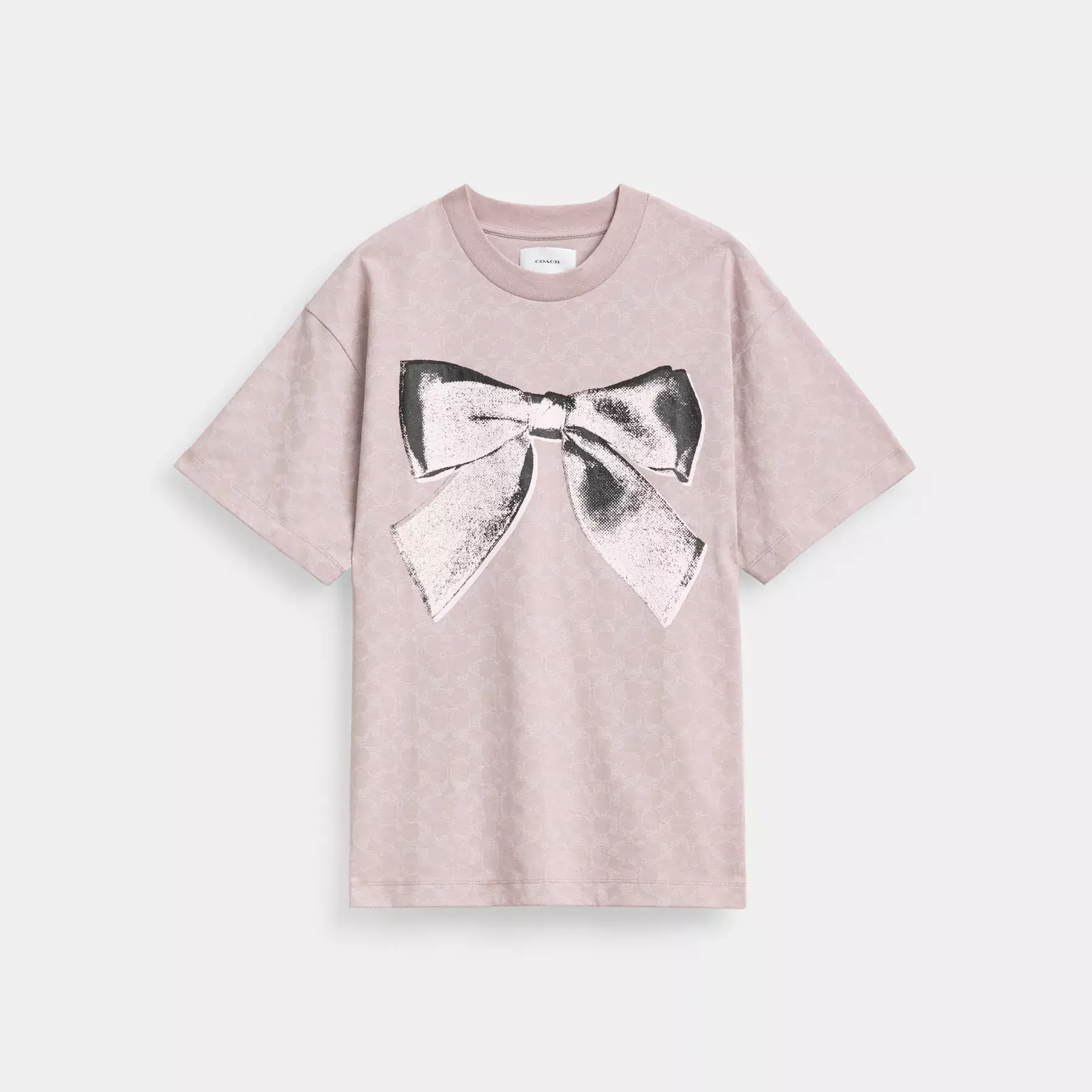 COACH Signatur rosett T-shirt i ekologisk bomull Rosa signatur