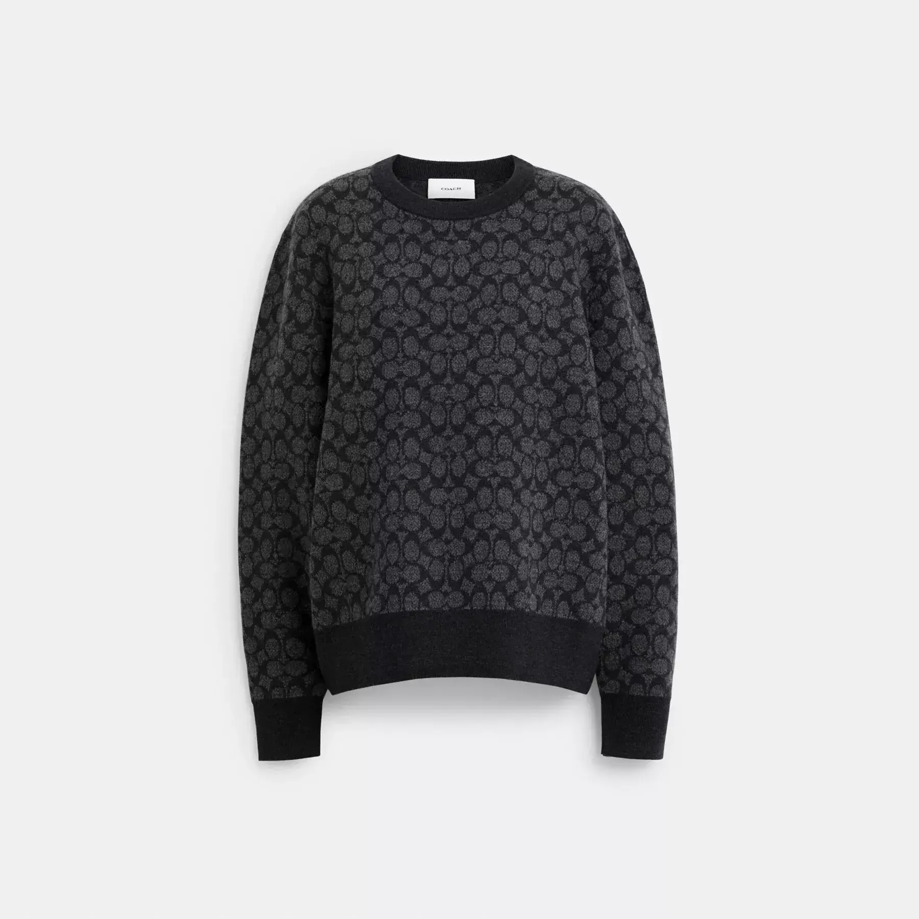 COACH Signature crewneck tröja Träkol signatur