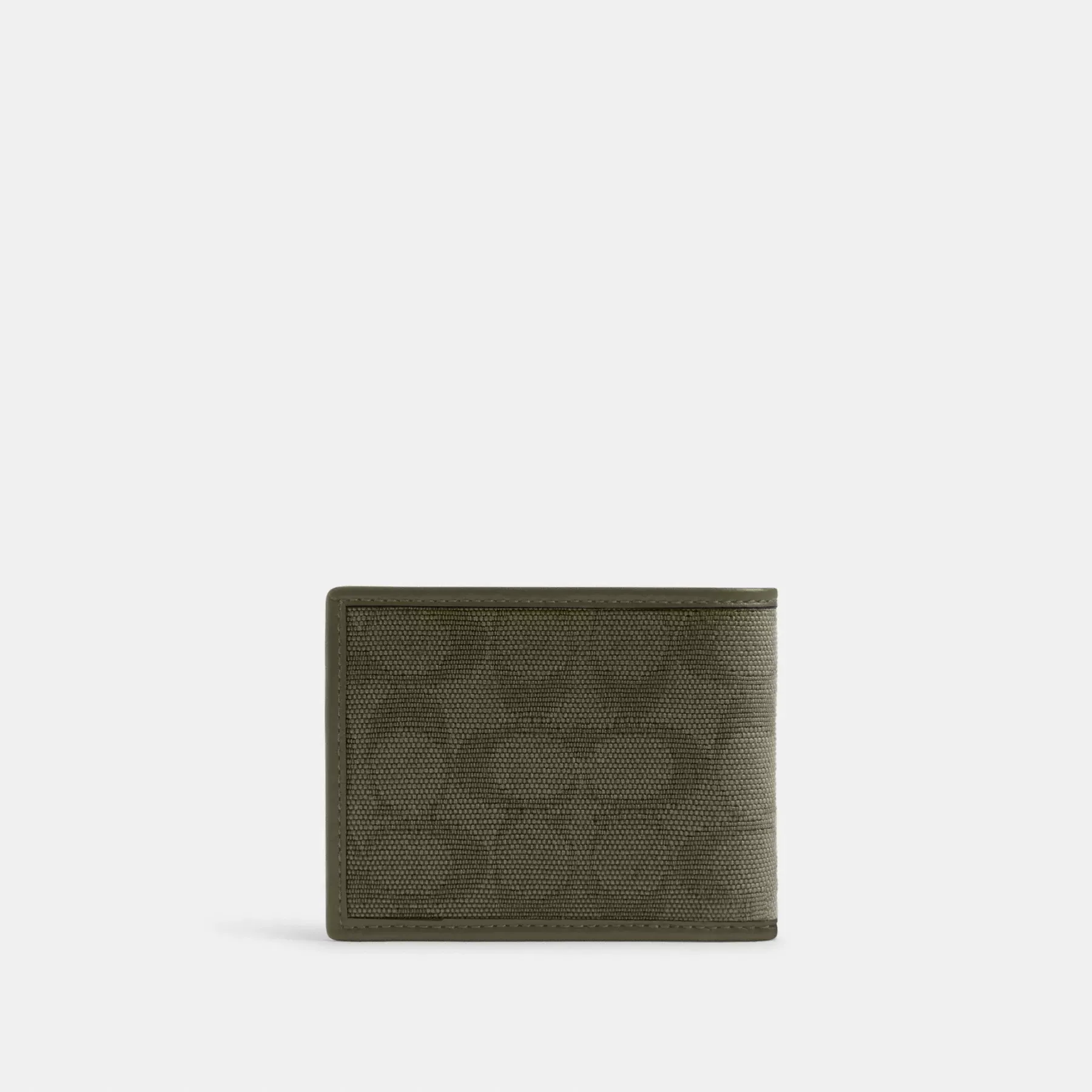 COACH Smal Billfold-plånbok i Signatur Canvas Jacquard Army Green