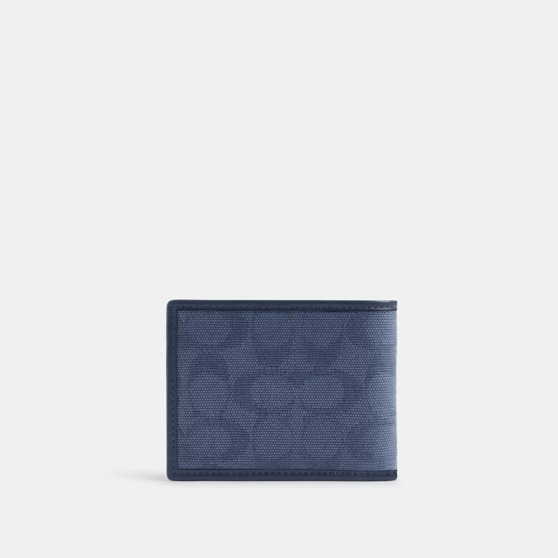 COACH Smal Billfold-plånbok i Signatur Canvas Jacquard Tvättade Chambray