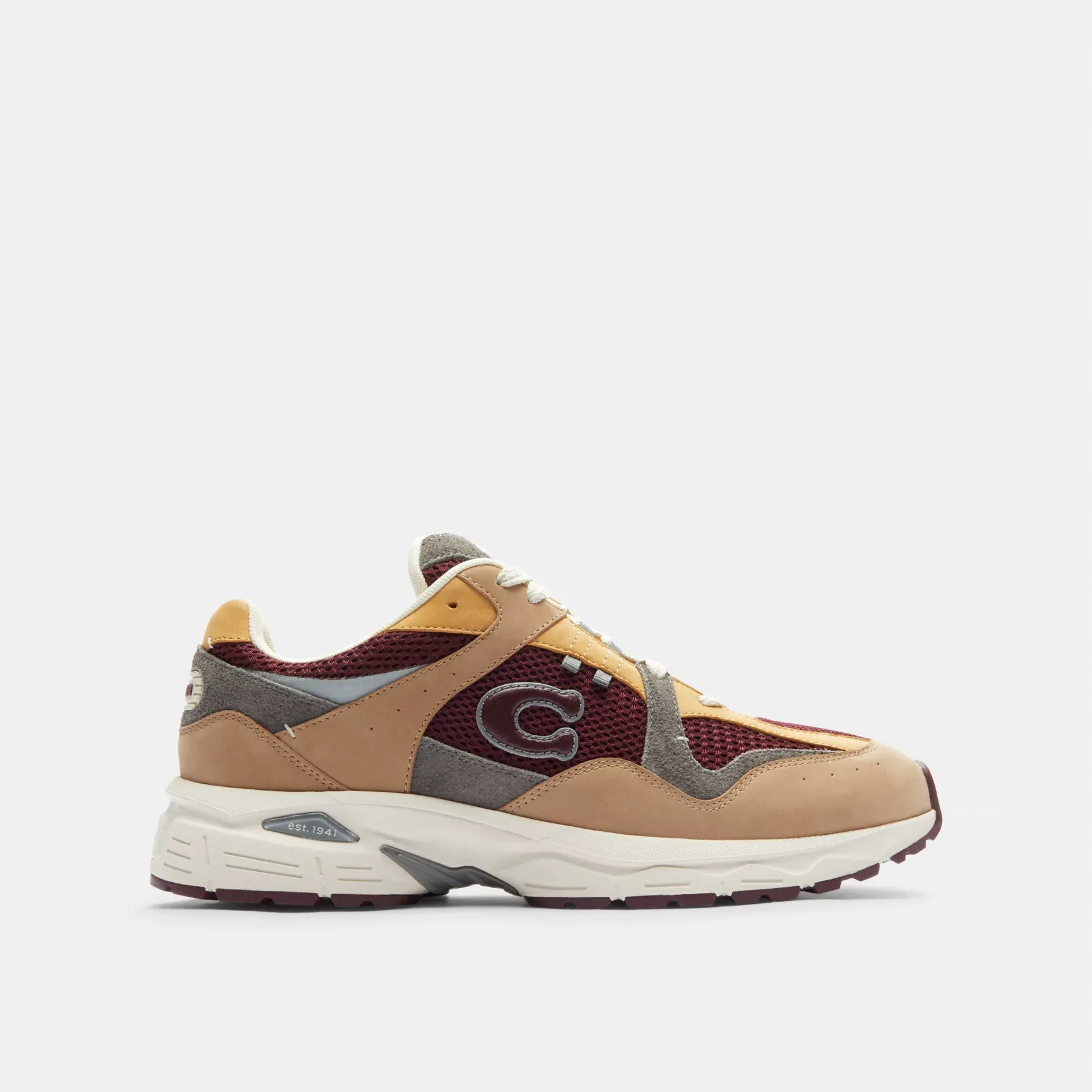 COACH Sneaker C301 Taupe/Merlot COACH Sneaker C301 Taupe/Merlot