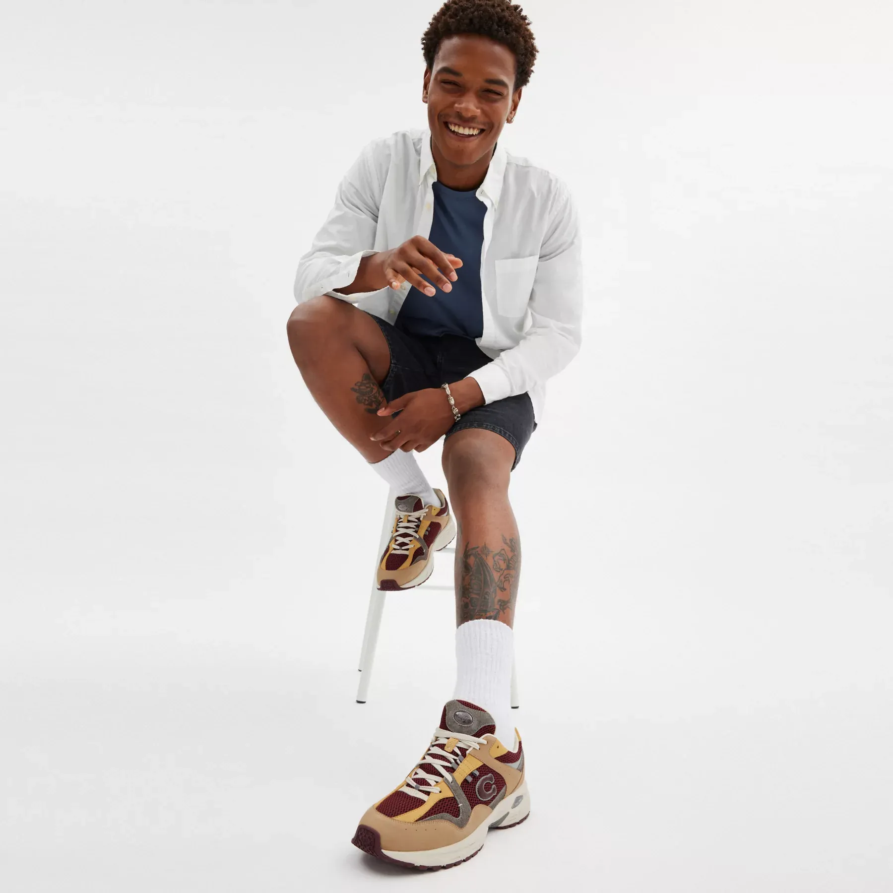 COACH Sneaker C301 Taupe/Merlot COACH Sneaker C301 Taupe/Merlot