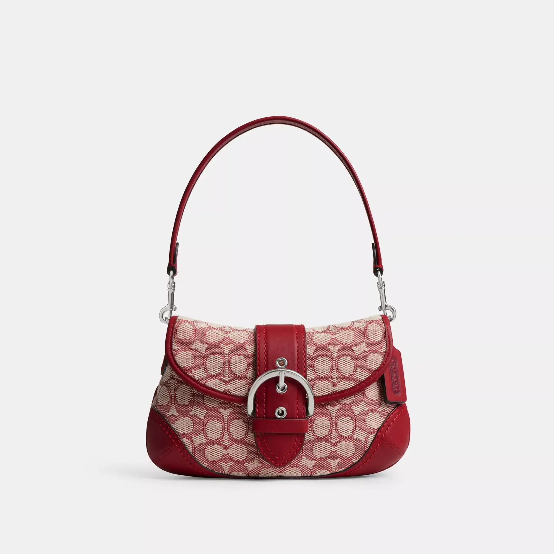 COACH Soho Flapväska i signaturtextil jacquard Ruby Ivory COACH Soho Flapväska i signaturtextil jacquard Ruby Ivory