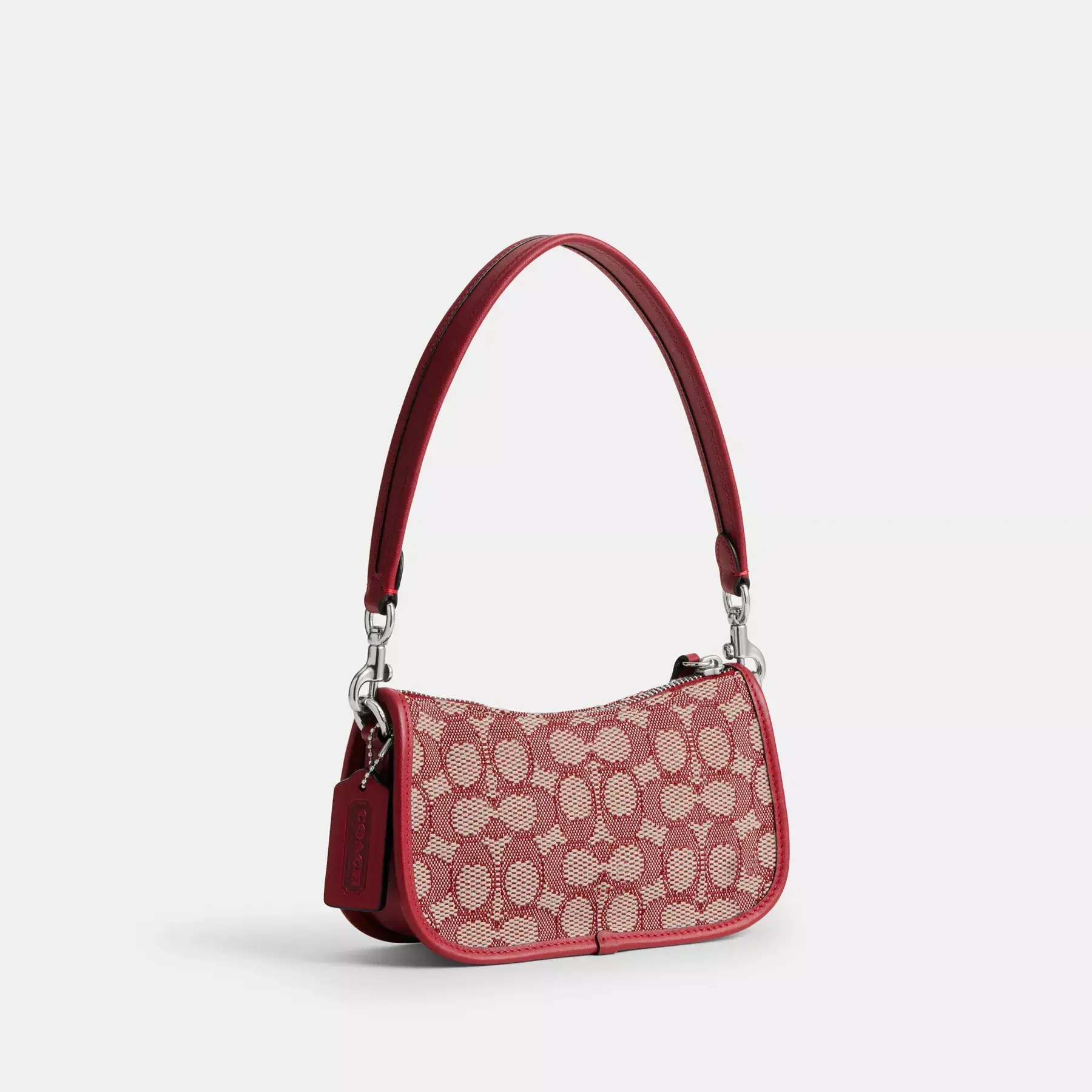 COACH Swinger 20 i signatur jacquard Ruby Ivory COACH Swinger 20 i signatur jacquard Ruby Ivory