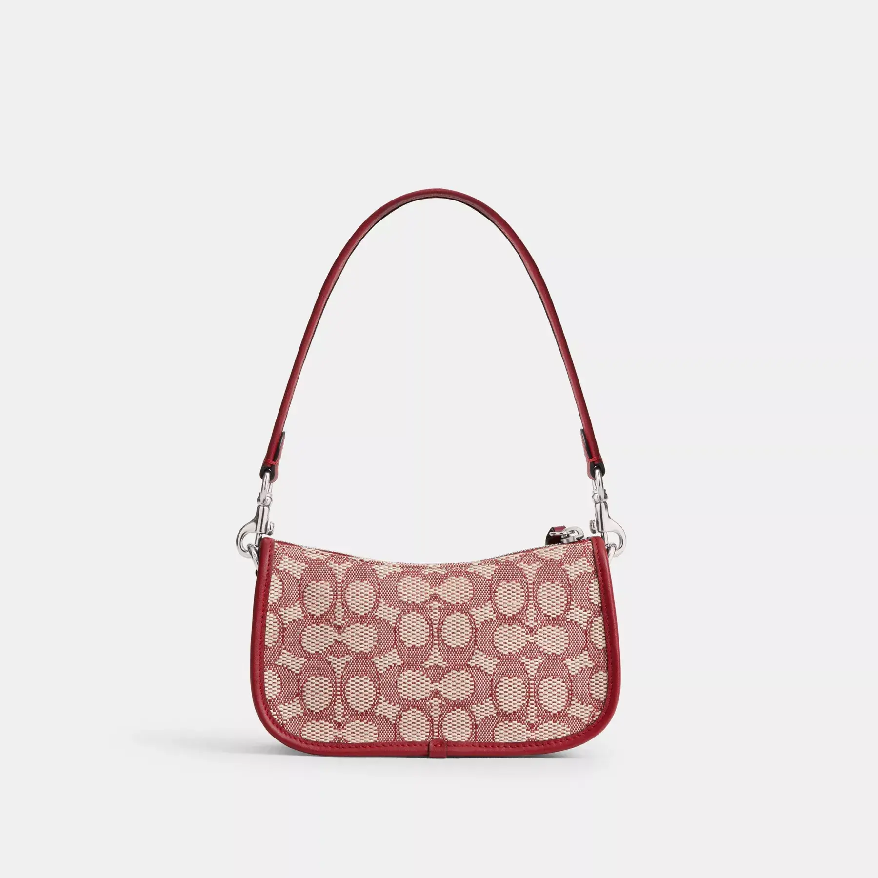 COACH Swinger 20 i signatur jacquard Ruby Ivory COACH Swinger 20 i signatur jacquard Ruby Ivory