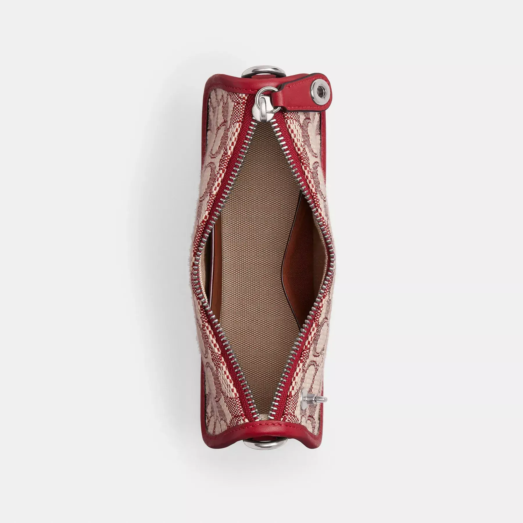COACH Swinger 20 i signatur jacquard Ruby Ivory COACH Swinger 20 i signatur jacquard Ruby Ivory