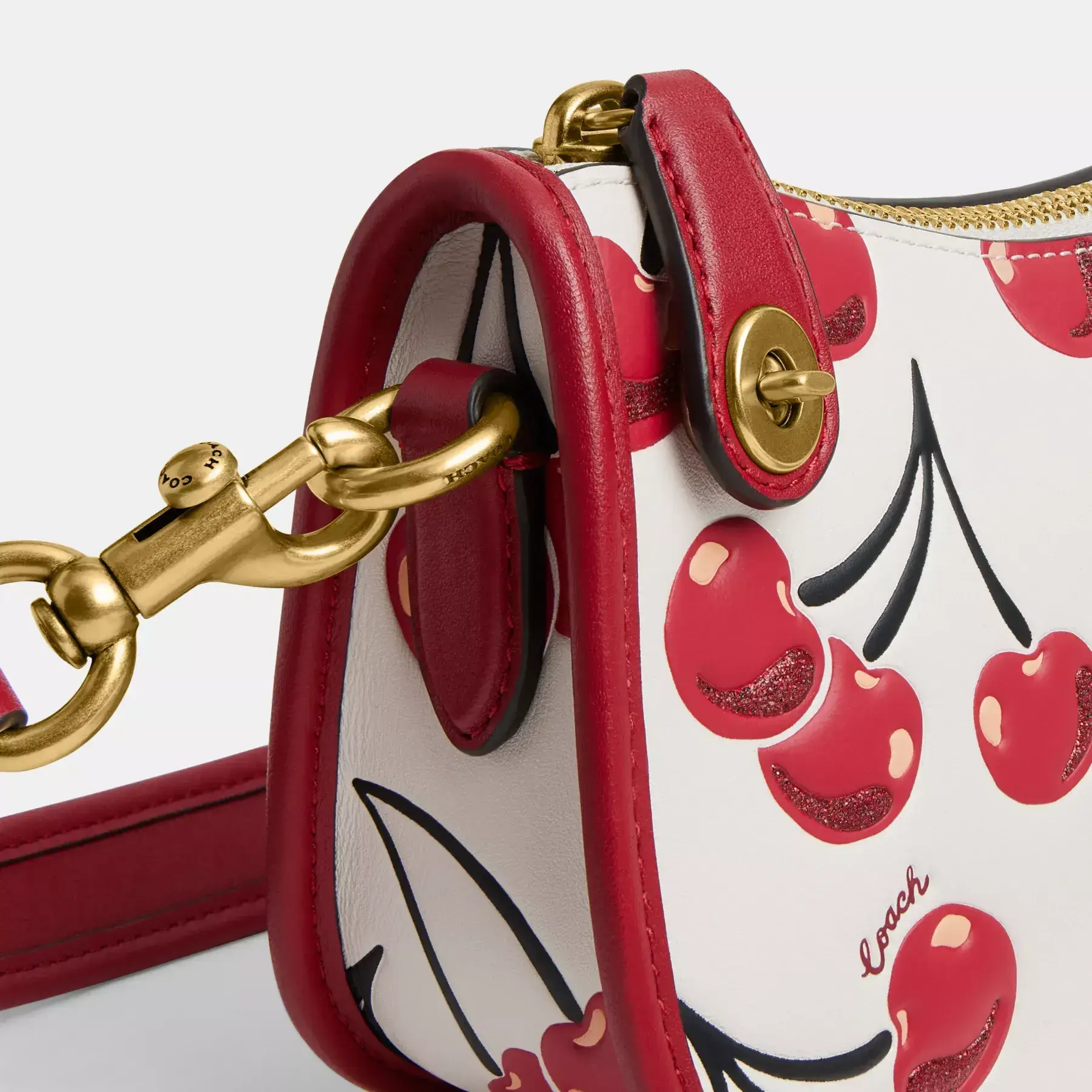 COACH Swinger 20 med körsbärstryck Chalk Multi COACH Swinger 20 med körsbärstryck Chalk Multi