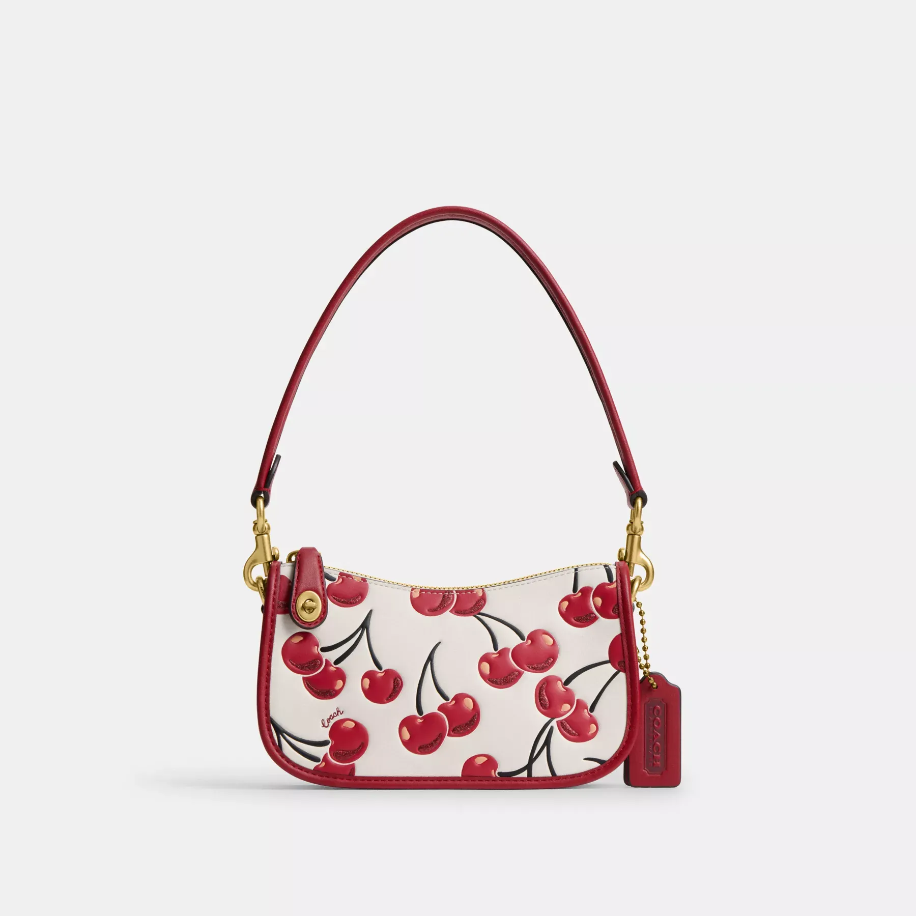 COACH Swinger 20 med körsbärstryck Chalk Multi COACH Swinger 20 med körsbärstryck Chalk Multi