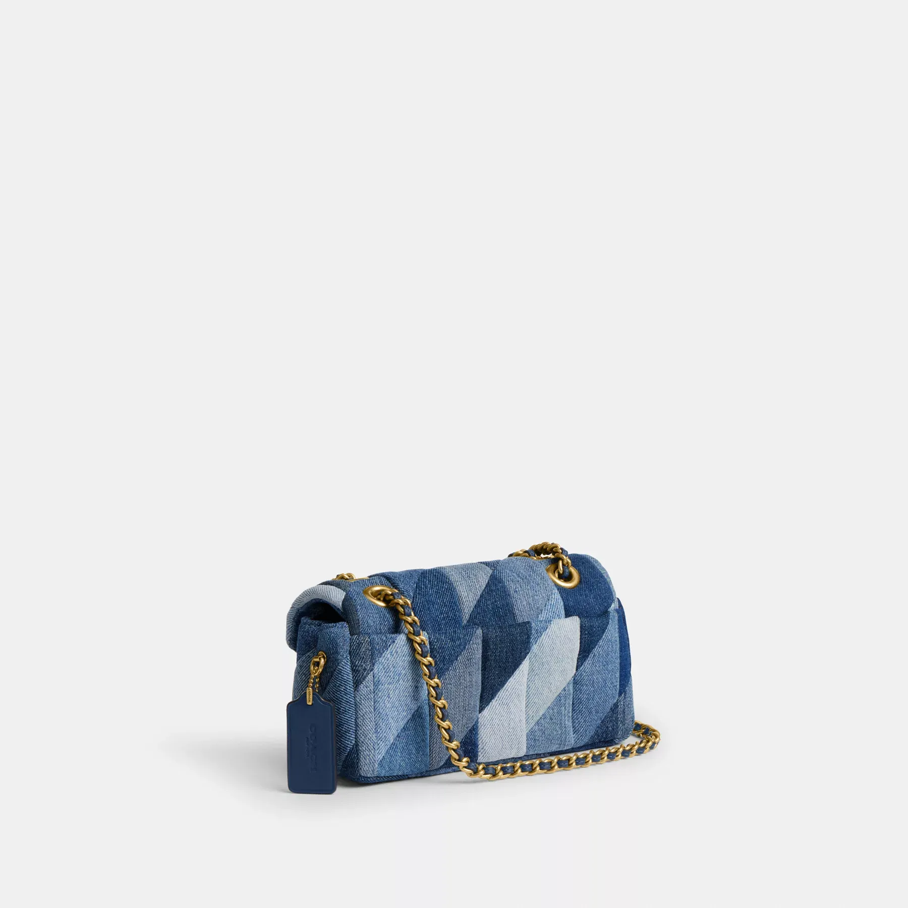 COACH Tabby Axelväska 20 Med Patchwork Quiltning Denim Multi