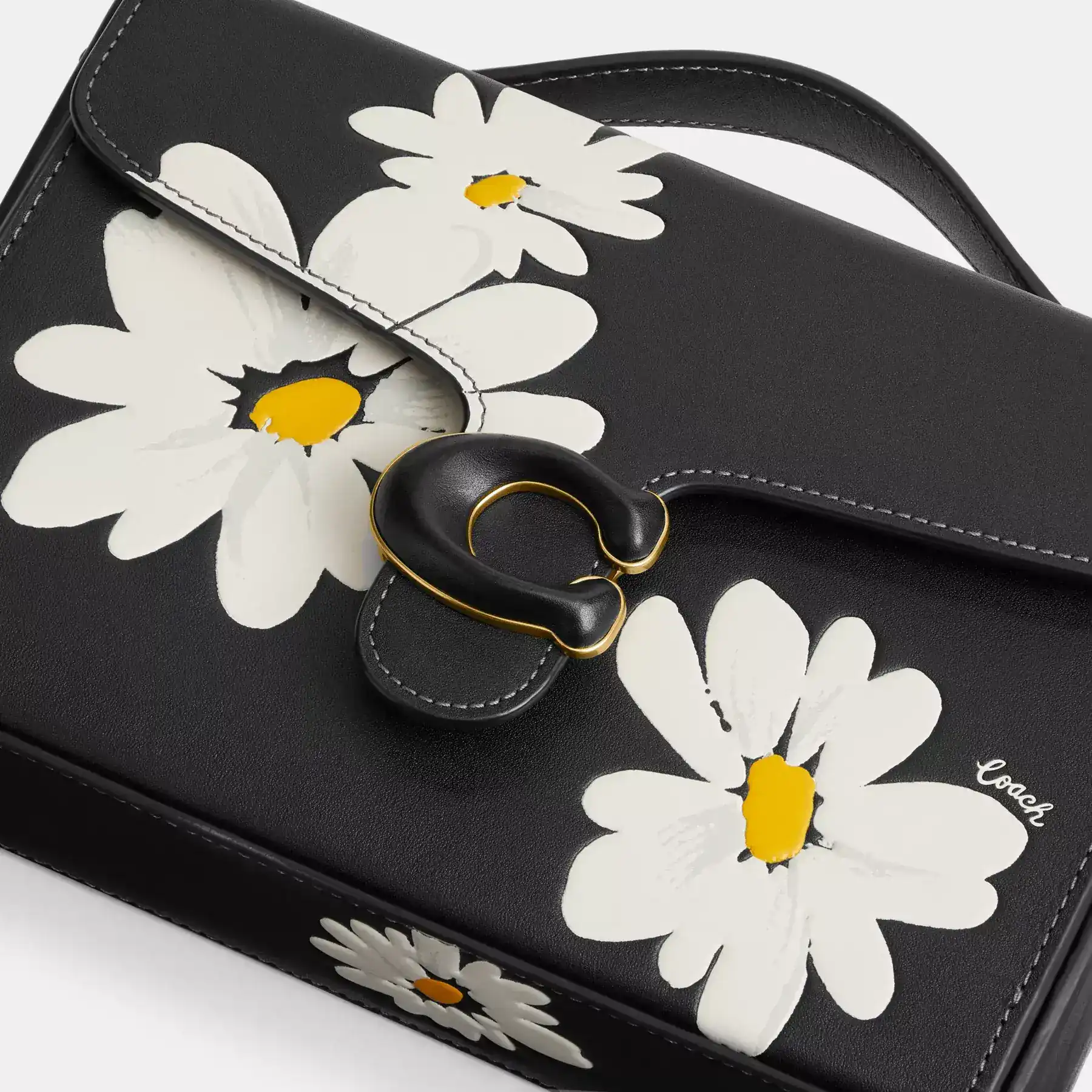 COACH Tabby Boxväska Med Blommönster Svart Multi COACH Tabby Boxväska Med Blommönster Svart Multi