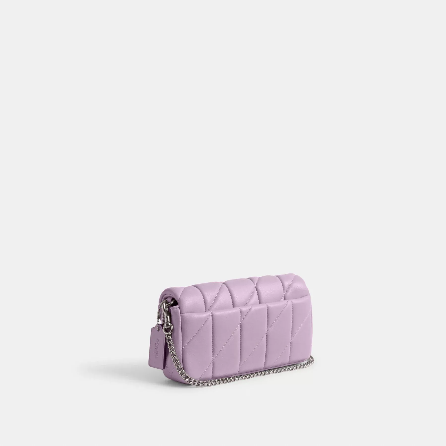 COACH Tabby Crossbody Armband Med Kudde Quiltning Mjuk lila