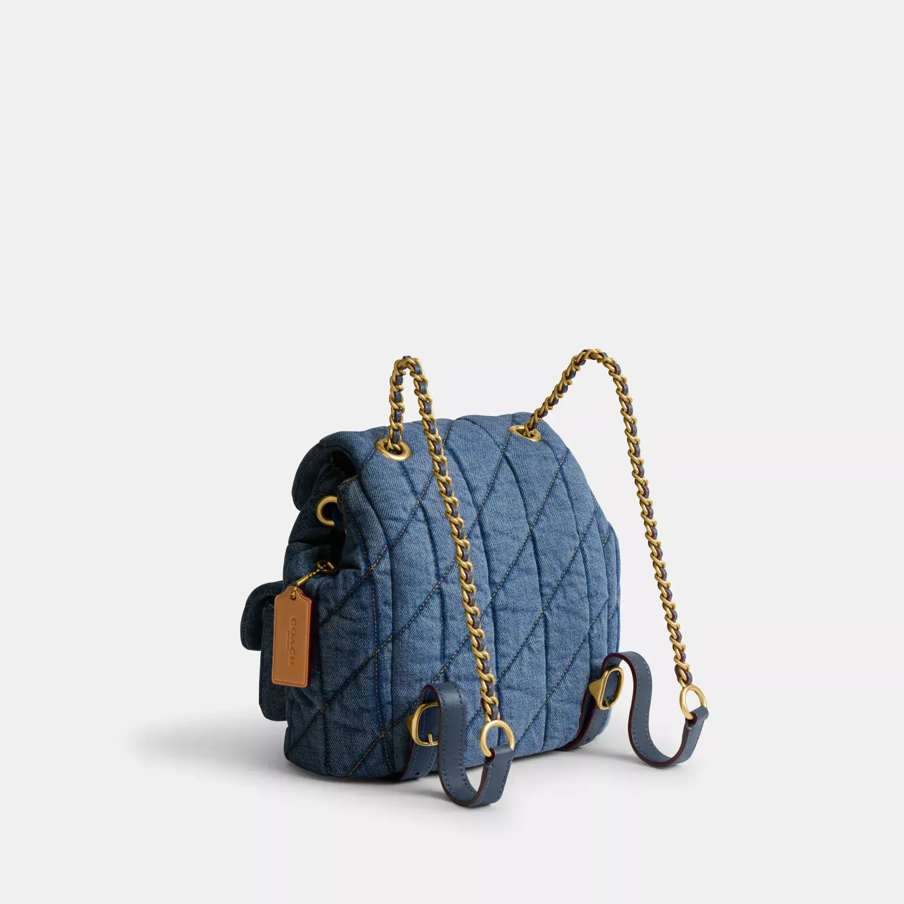 COACH Tabby Ryggsäck Med Quiltning Indigo COACH Tabby Ryggsäck Med Quiltning Indigo