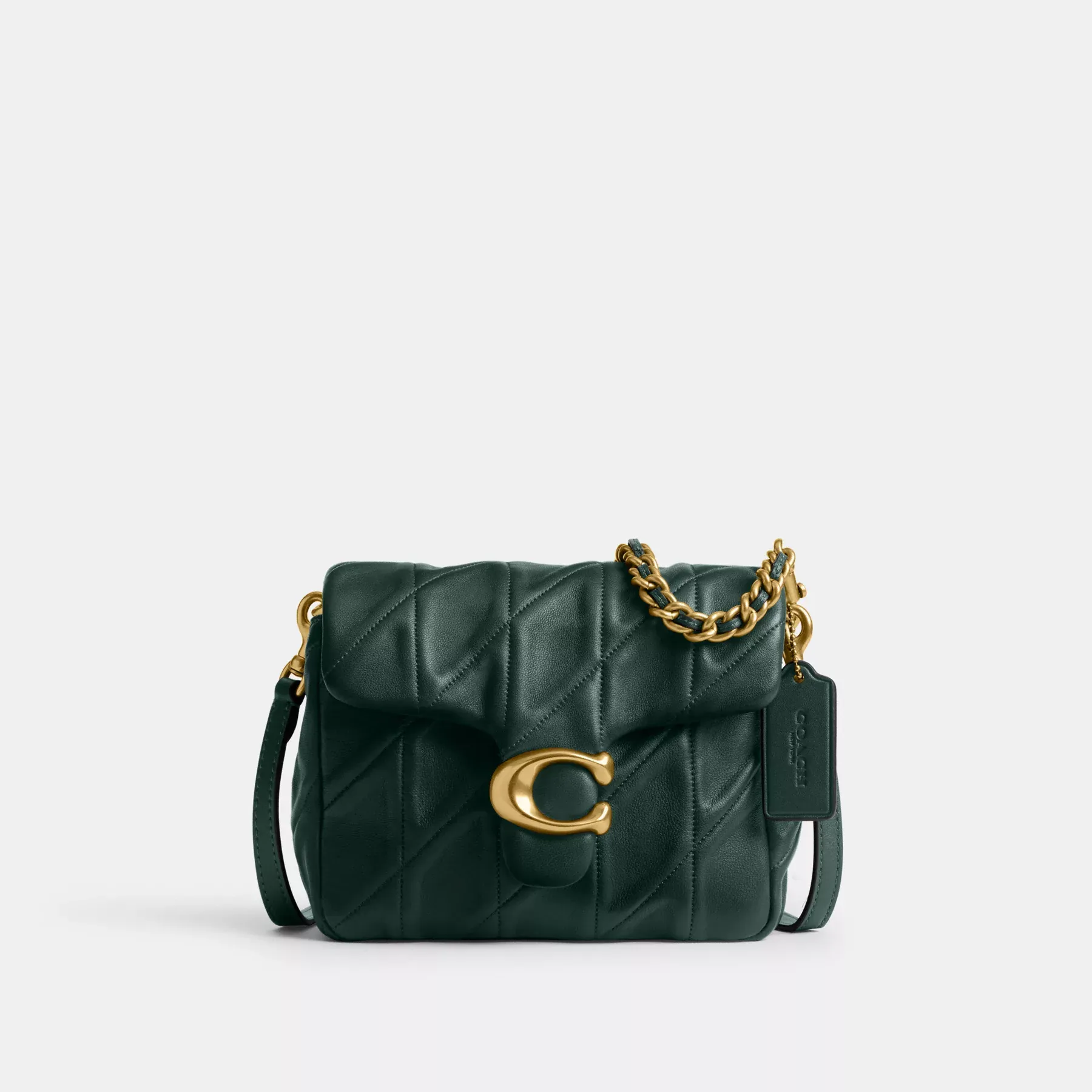 coach Times Square Tabby Axelvaska 17 Med Quiltning CW628B4FOR - COACH Times Square Tabby Axelv&auml;ska 17 Med Quiltning Skog