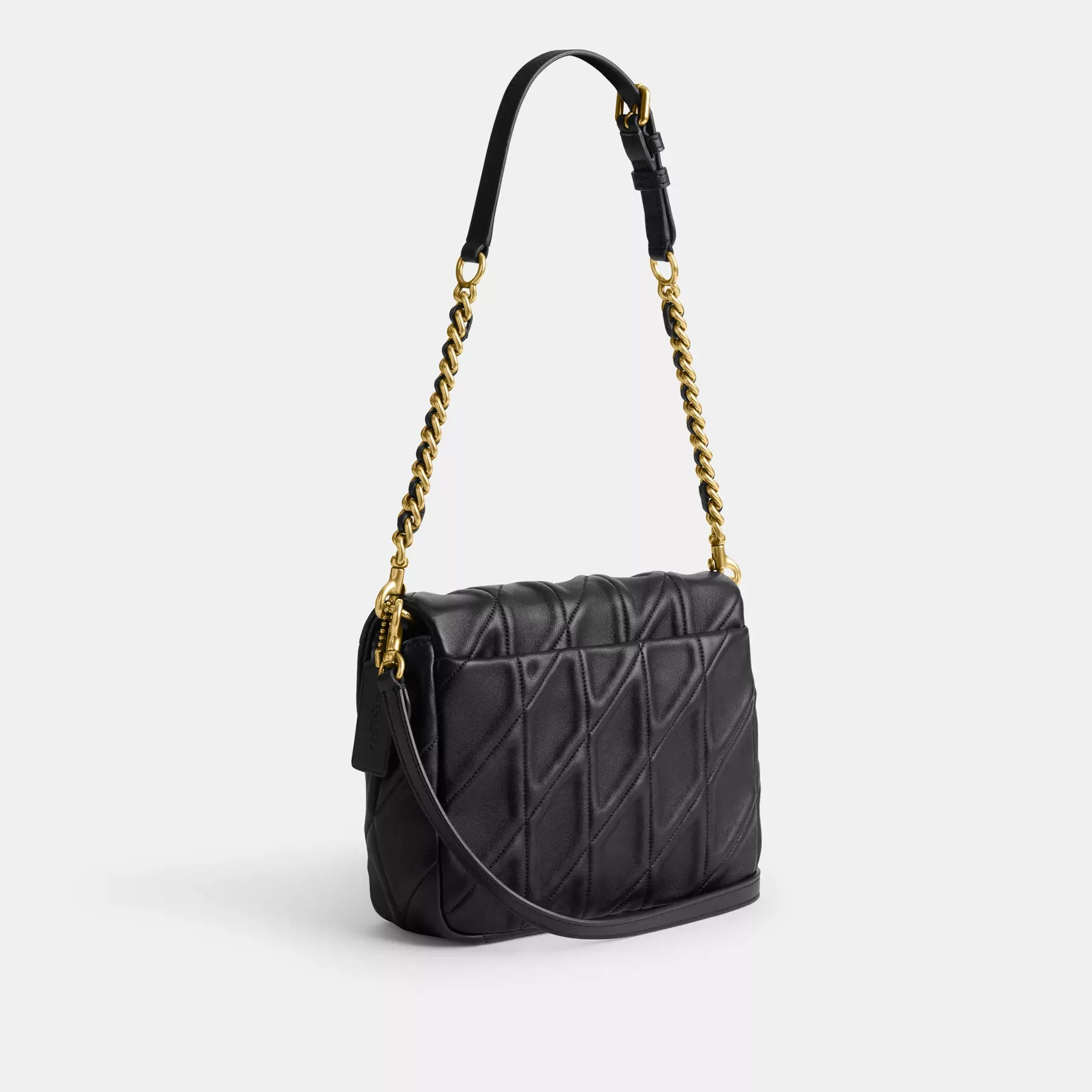 COACH Times Square Tabby Axelväska Med Quiltning Svart COACH Times Square Tabby Axelväska Med Quiltning Svart