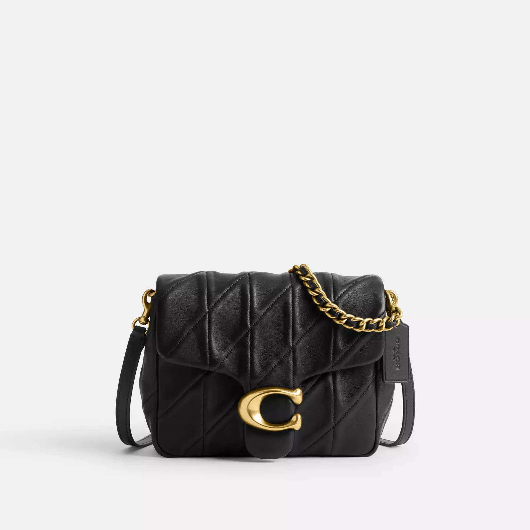 COACH Times Square Tabby Axelväska Med Quiltning Svart COACH Times Square Tabby Axelväska Med Quiltning Svart
