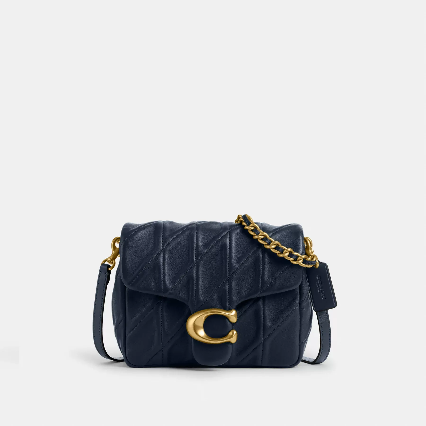 COACH Times Square Tabby Axelväska Med Quiltning Mörk marin