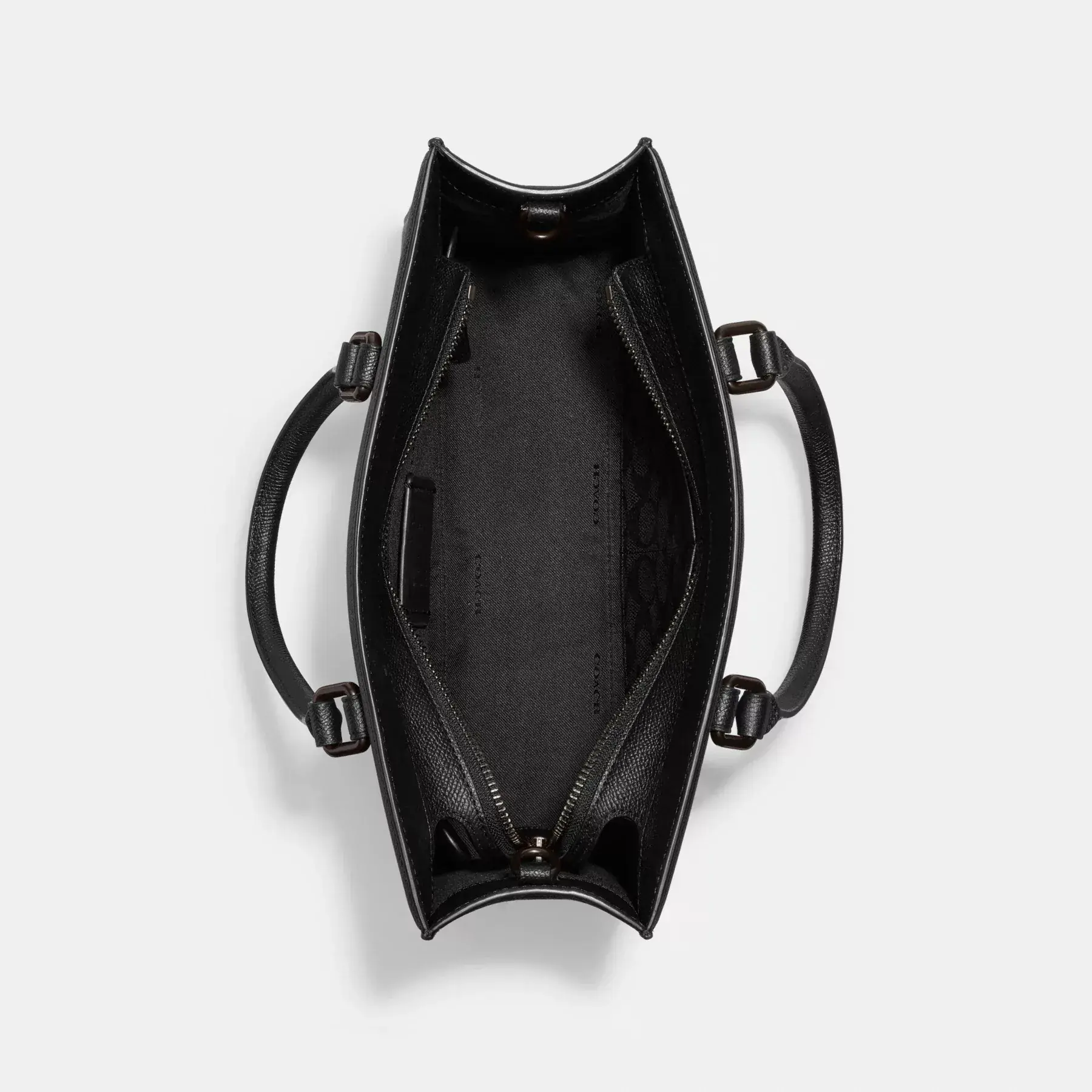 COACH Tote Med Signatur Canvas Svart COACH Tote Med Signatur Canvas Svart