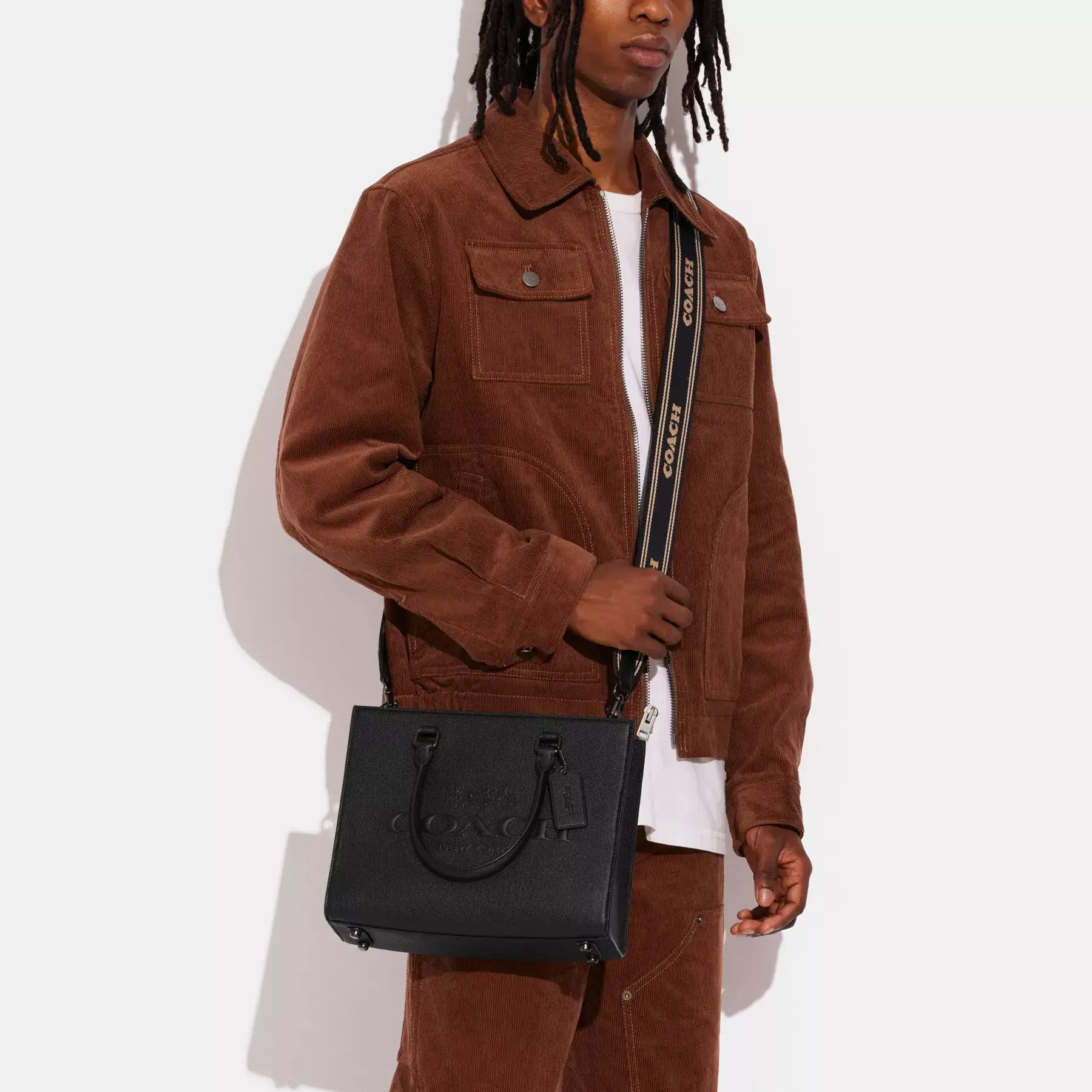 COACH Tote Med Signatur Canvas Svart COACH Tote Med Signatur Canvas Svart