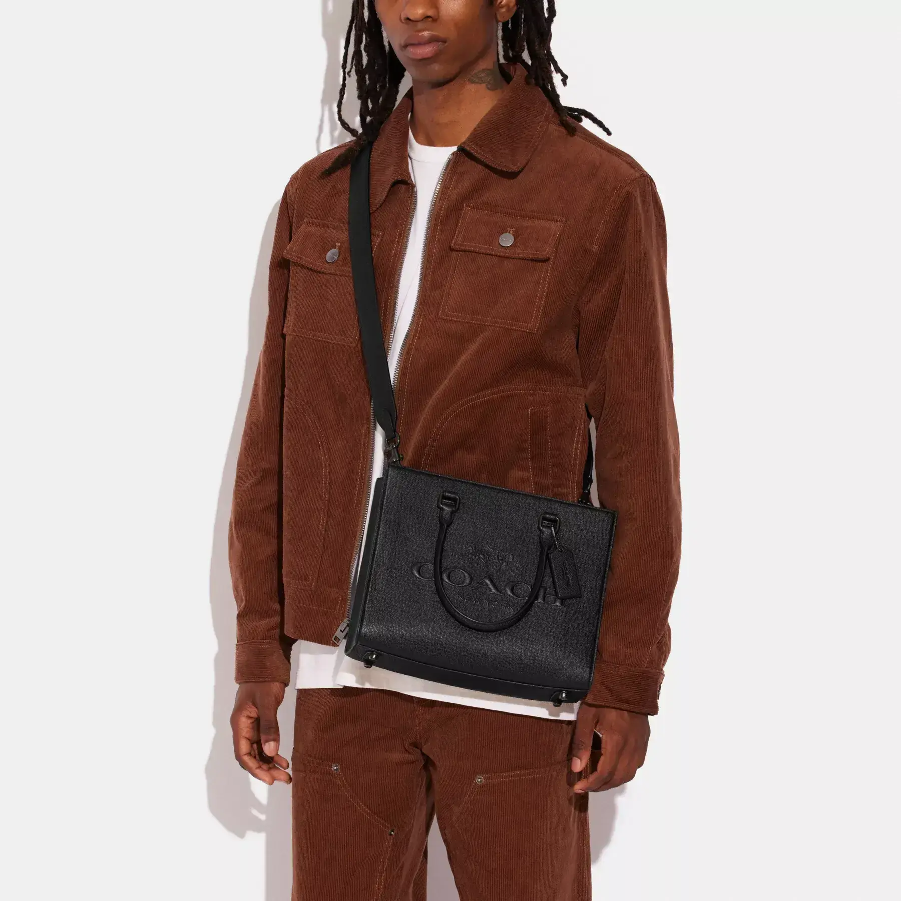 COACH Tote Med Signatur Canvas Svart COACH Tote Med Signatur Canvas Svart