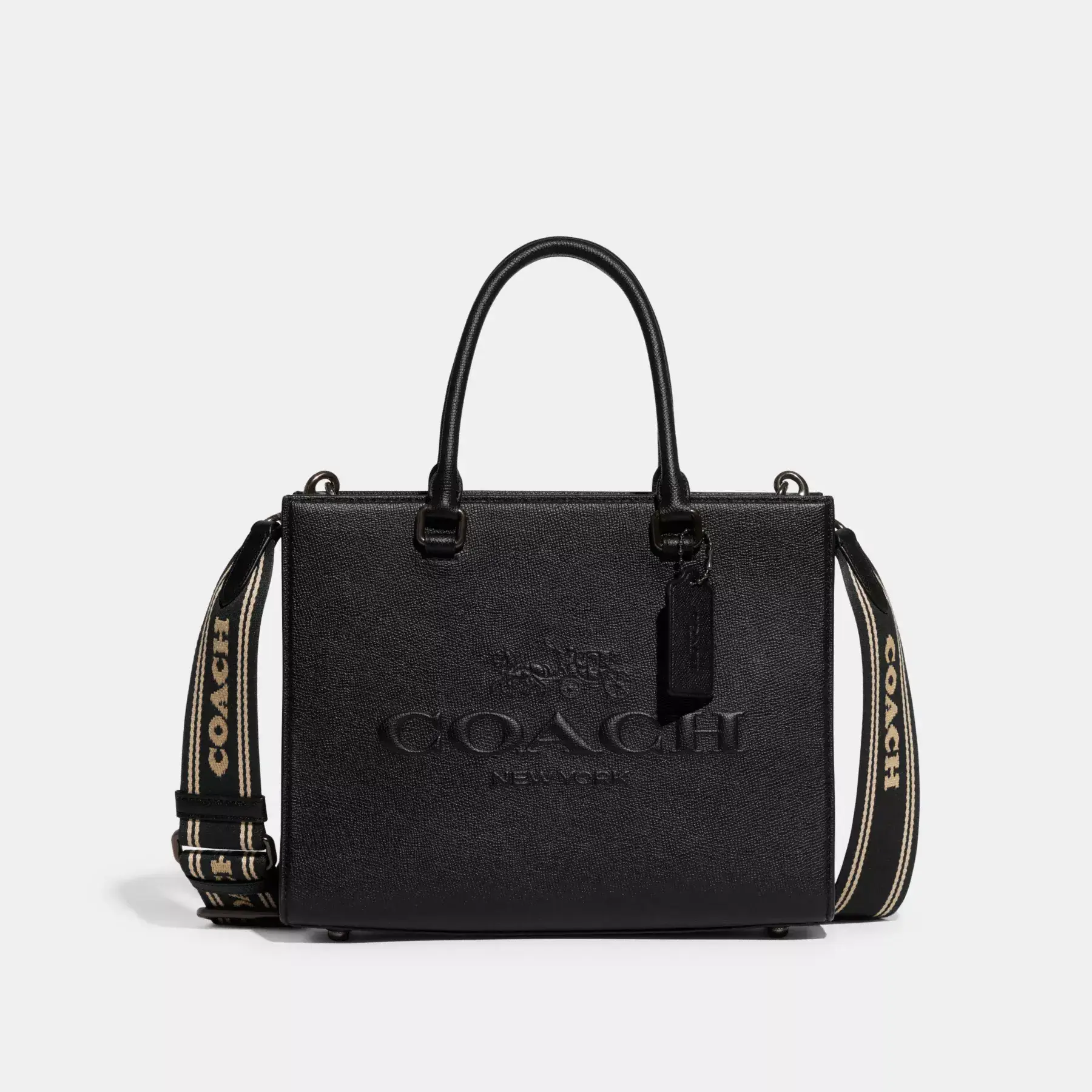 COACH Tote Med Signatur Canvas Svart
