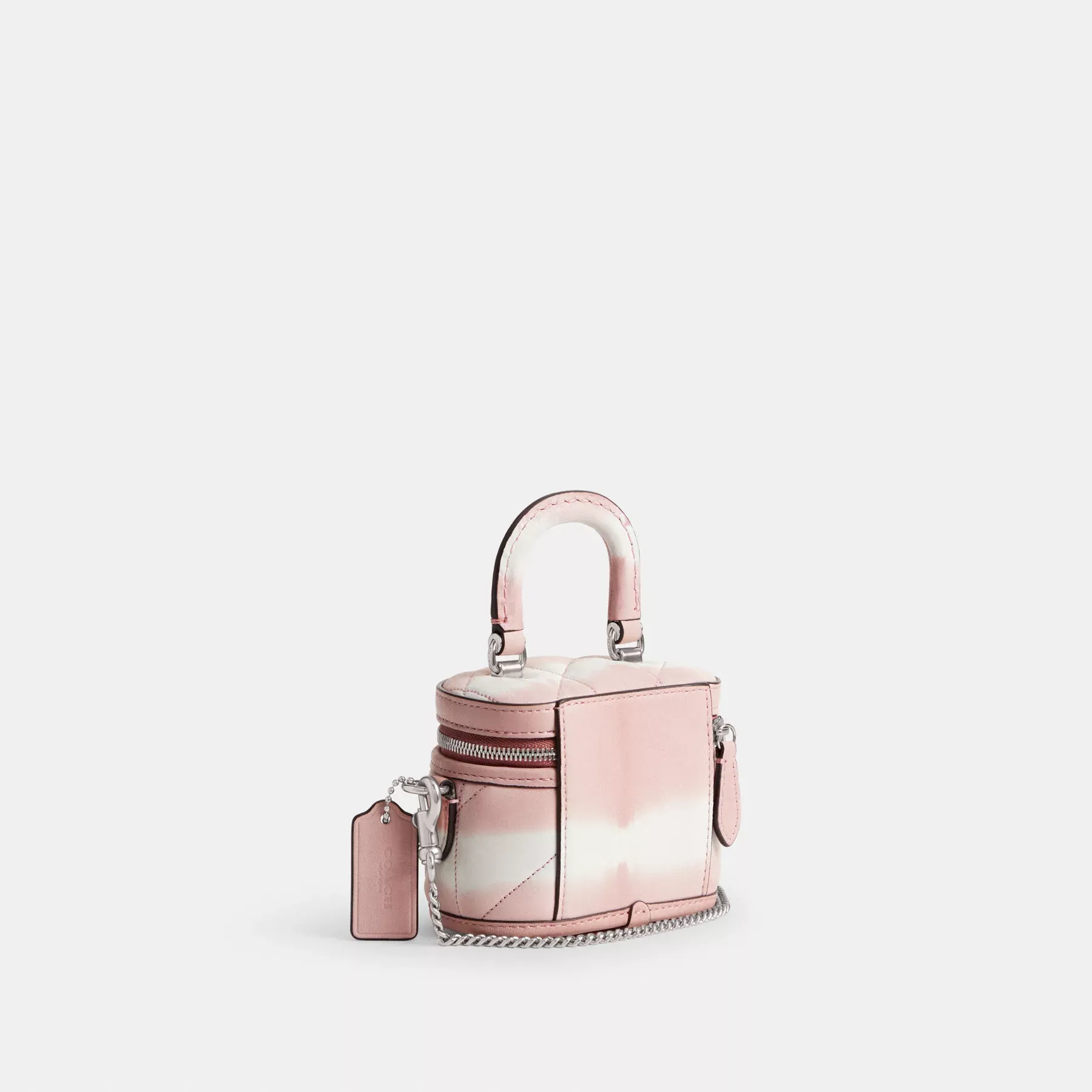 COACH Trail Crossbody Bag 12 Med Quiltning Och Tie-Dye Rosa Multi