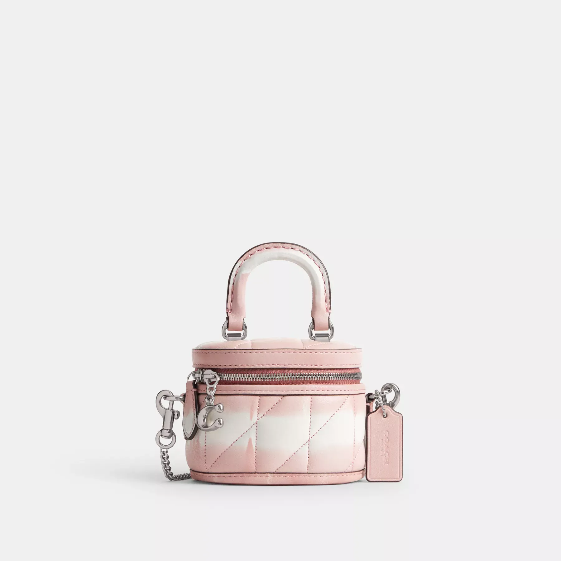 COACH Trail Crossbody Bag 12 Med Quiltning Och Tie-Dye Rosa Multi