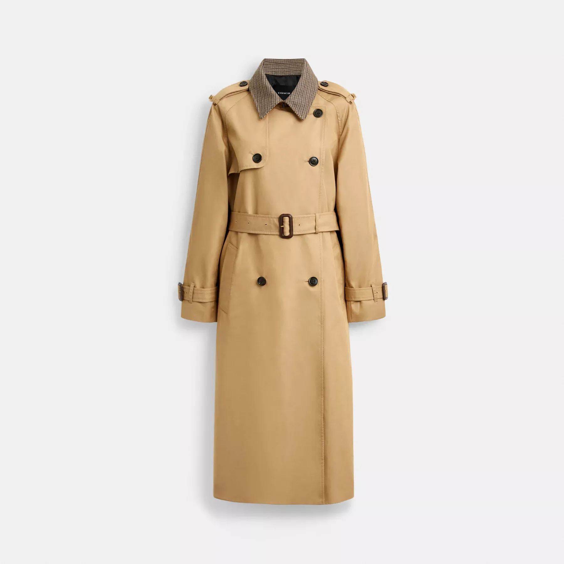 COACH Trenchcoat med blandat material Kaki