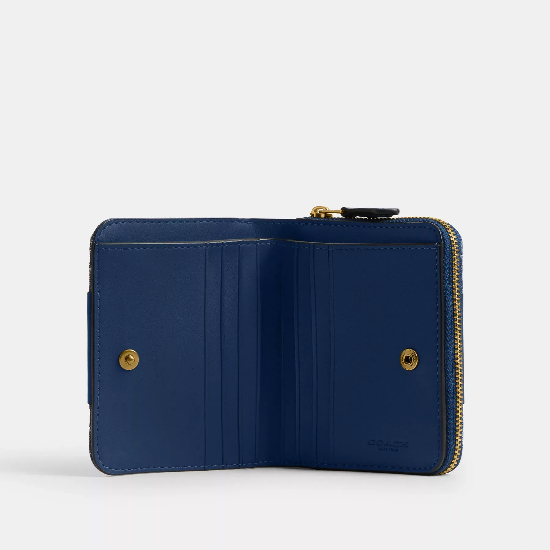 COACH Viktig Billfold-plånbok med Häst- och vagnstryck Deep Blue Multi COACH Viktig Billfold-plånbok med Häst- och vagnstryck Deep Blue Multi