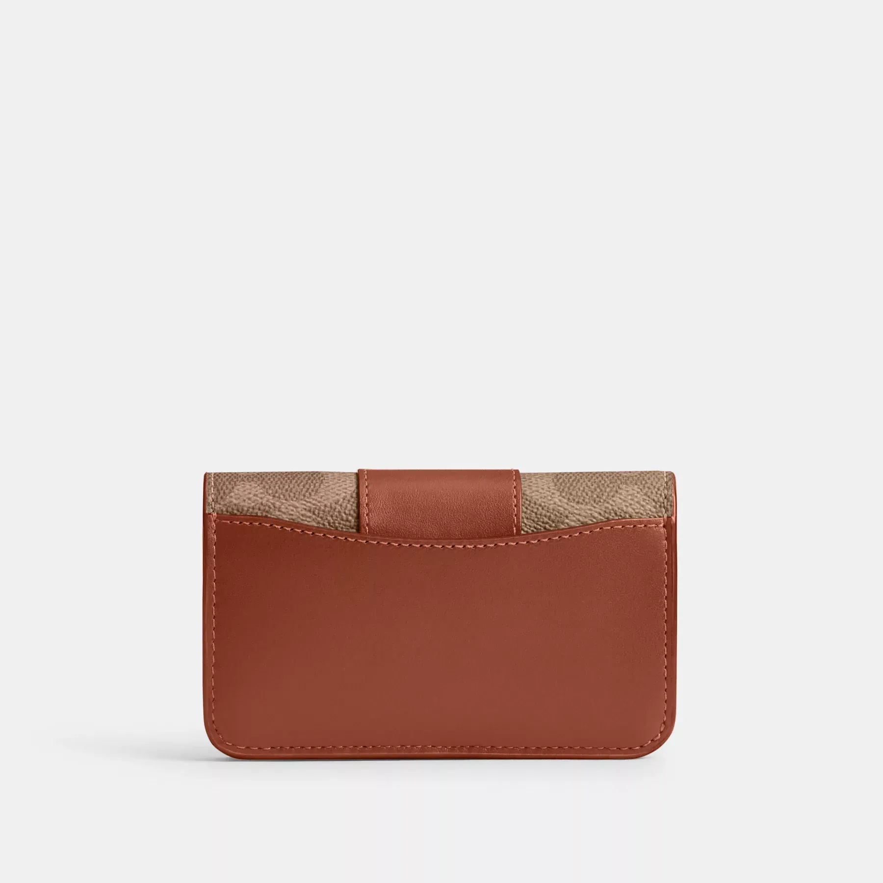 COACH Viktigt smalt kortfodral i signaturduk Tan Caramel