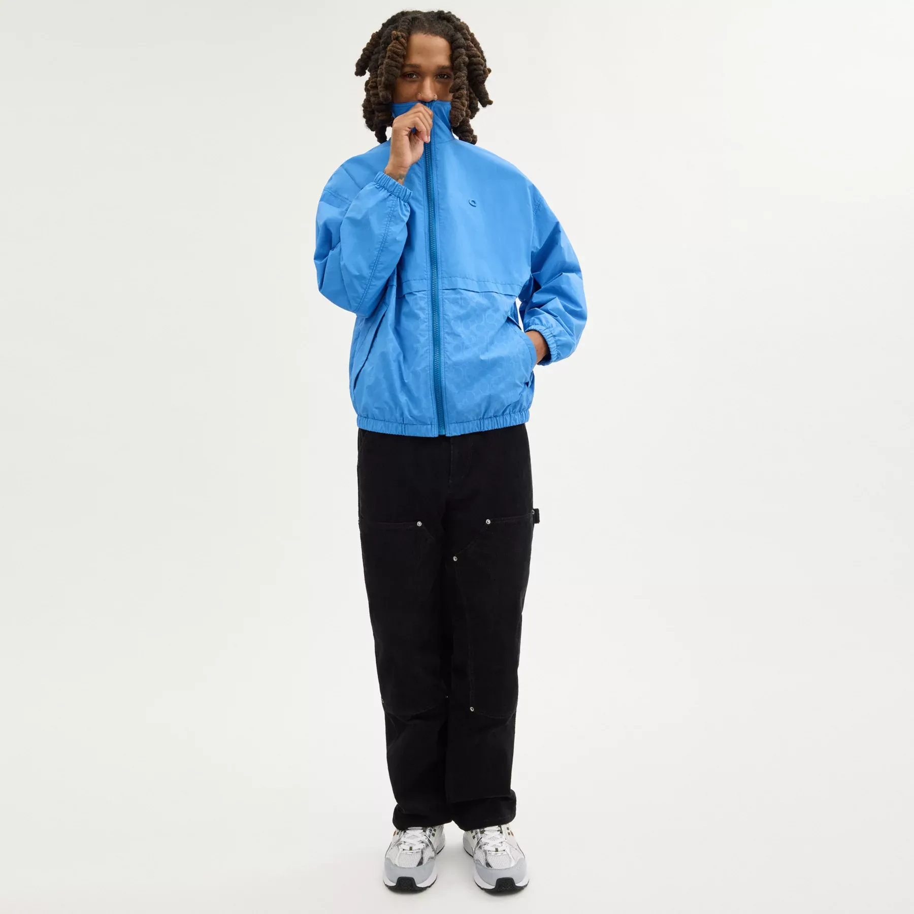 COACH Vindjacka i återvunnen polyester Blå COACH Vindjacka i återvunnen polyester Blå