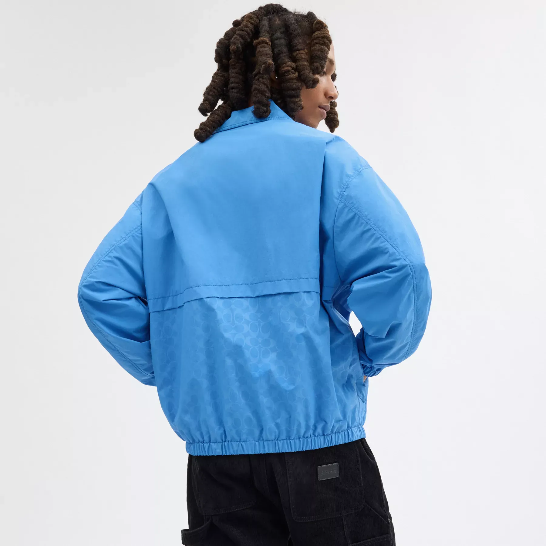 COACH Vindjacka i återvunnen polyester Blå COACH Vindjacka i återvunnen polyester Blå