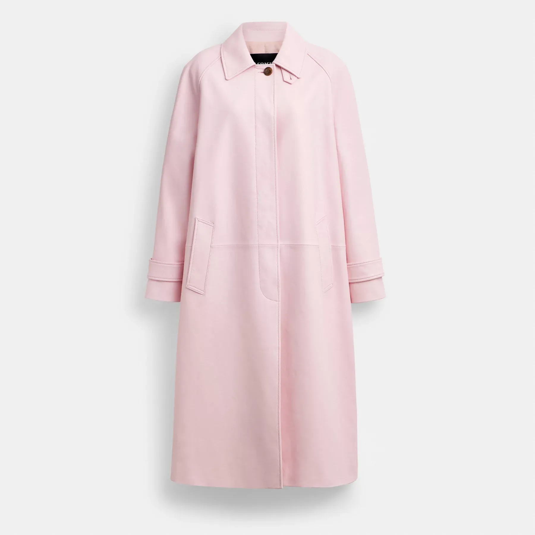 COACH Vindkappa i läder Rosa