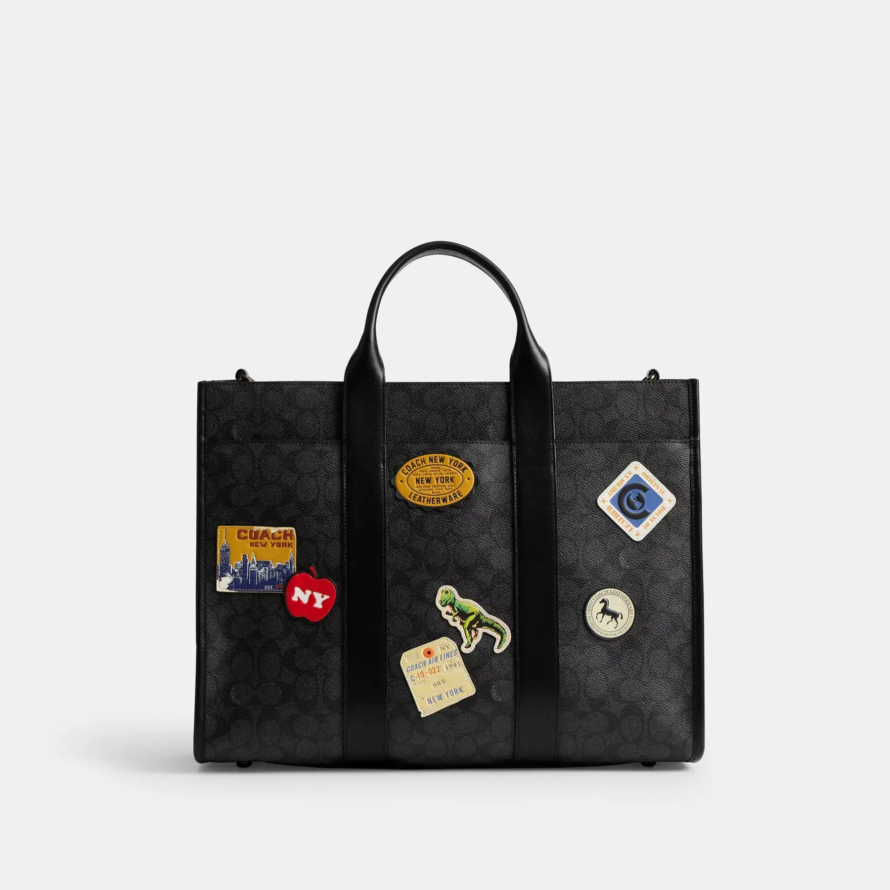 COACH Wesley Tote I Signature Canvas Med Plåster Charcoal Multi COACH Wesley Tote I Signature Canvas Med Plåster Charcoal Multi